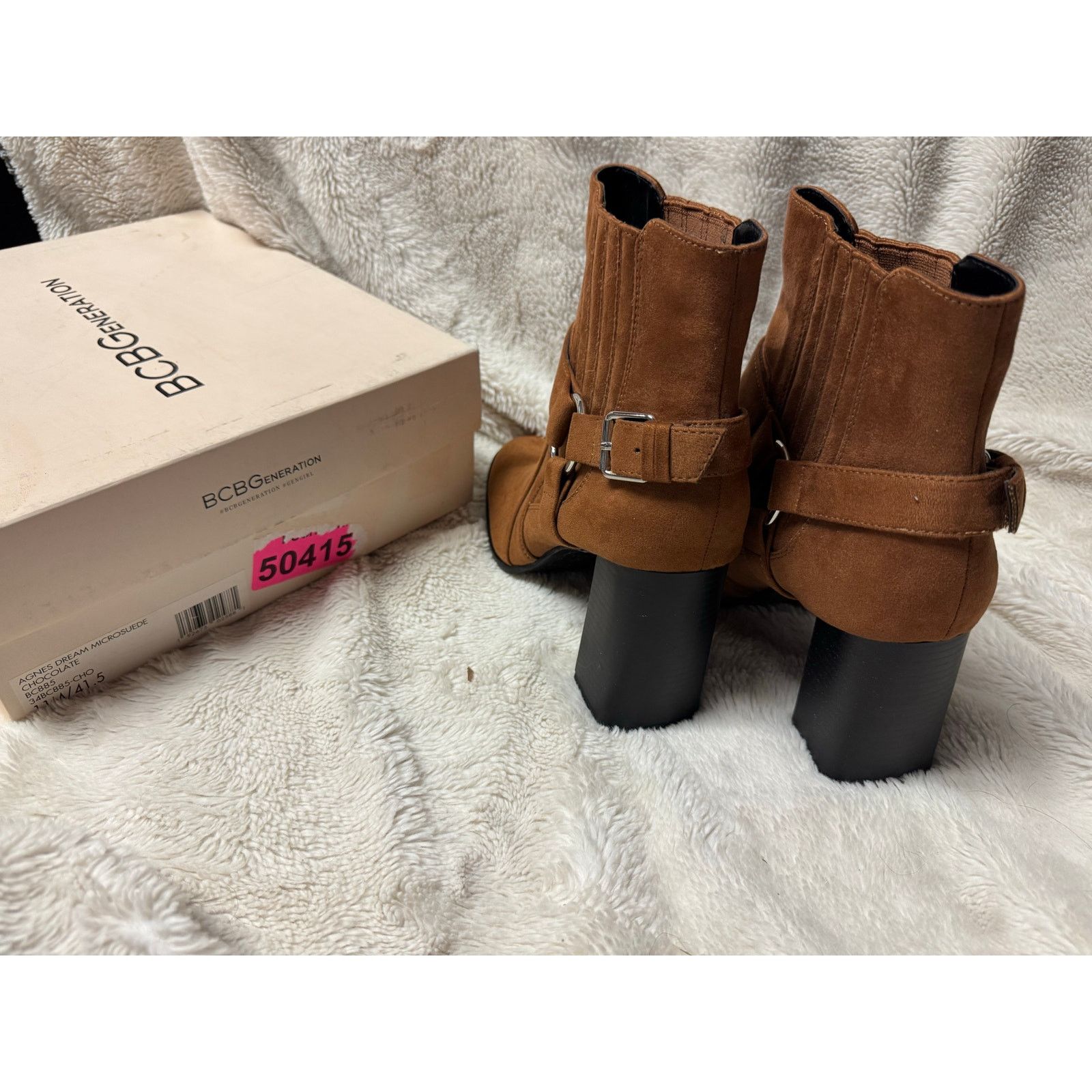 BCBGeneration BCBG Generation Agnes Dream Microsuede Block Heel Booties Size US 8.5 / IT 38.5 - 5 Thumbnail