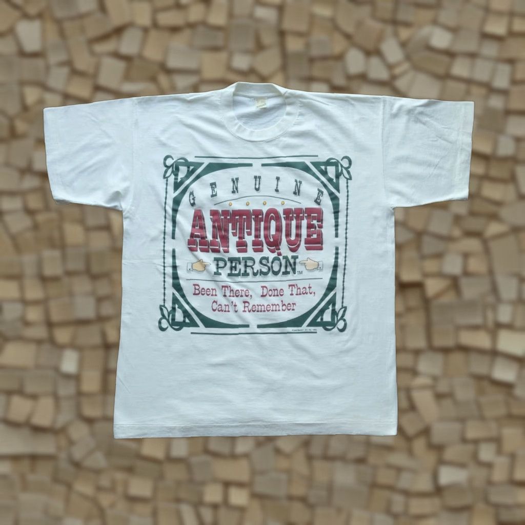 Vintage VINTAGE Screen Stars T Shirt Mens SZ L 90s Been There Done That 100% Cotton Short Sleeve White Graphic Tee Size US L / EU 52-54 / 3 - 1 Thumbnail