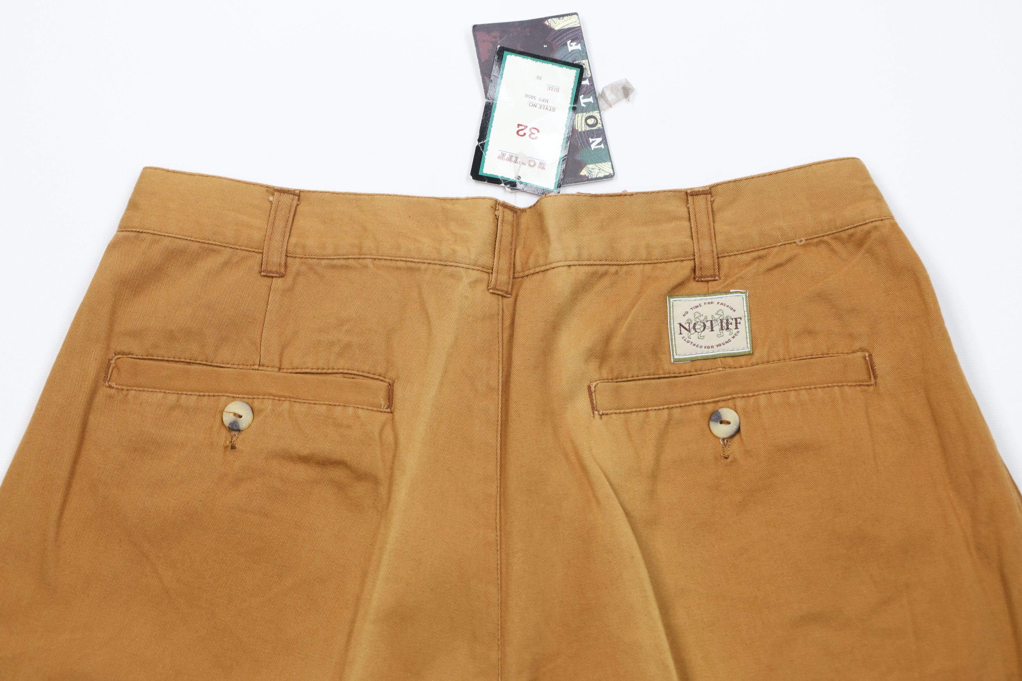 Vintage Deadstock Vintage 90s Streetwear Chino Shorts Brown Cotton Size US 32 / EU 48 - 11 Thumbnail