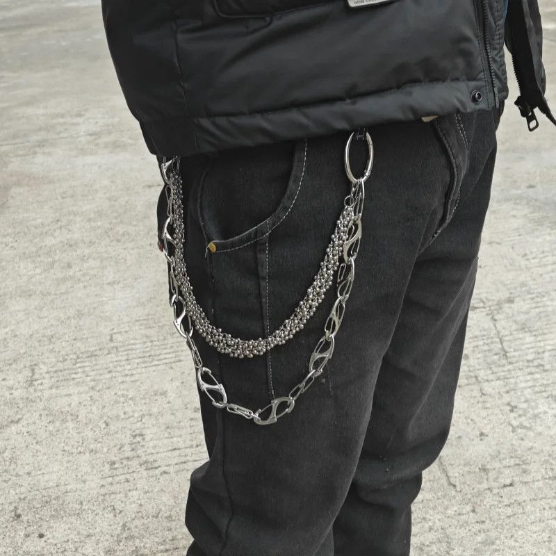 Japanese Brand × Jewelry Heavy-Duty Cuban Link Hip-Hop Pants Chain Silver Size ONE SIZE - 6 Thumbnail
