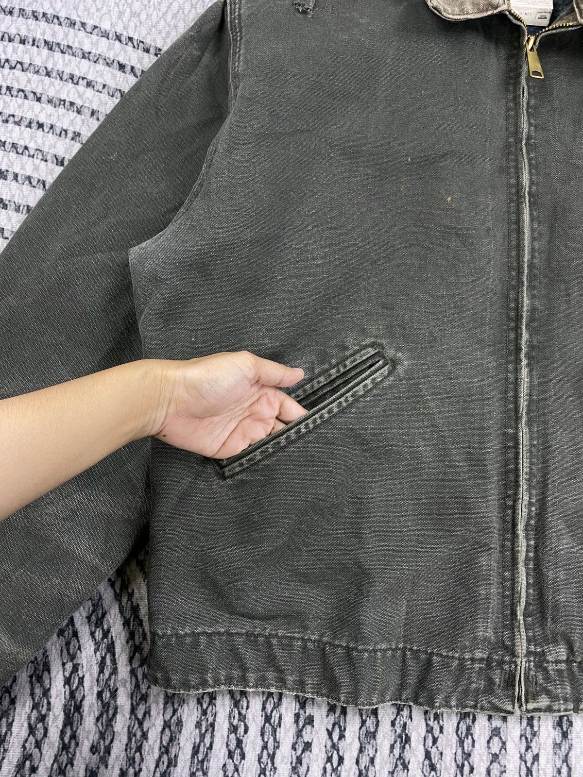 Carhartt Vintage Carhartt Detroit Jacket Faded Moss Green J97 MOS Size US L / EU 52-54 / 3 - 8 Thumbnail