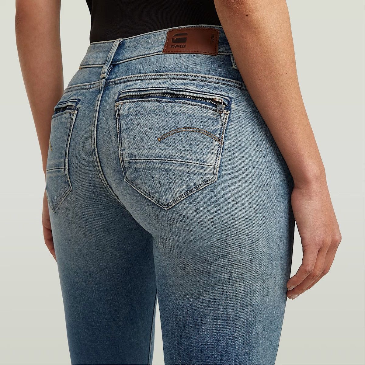 G-Star Women’s Jeans G-Star Raw Midge Zip Mid Skinny Blue Stretch Size 32" / US 10 / IT 46 - 3 Thumbnail