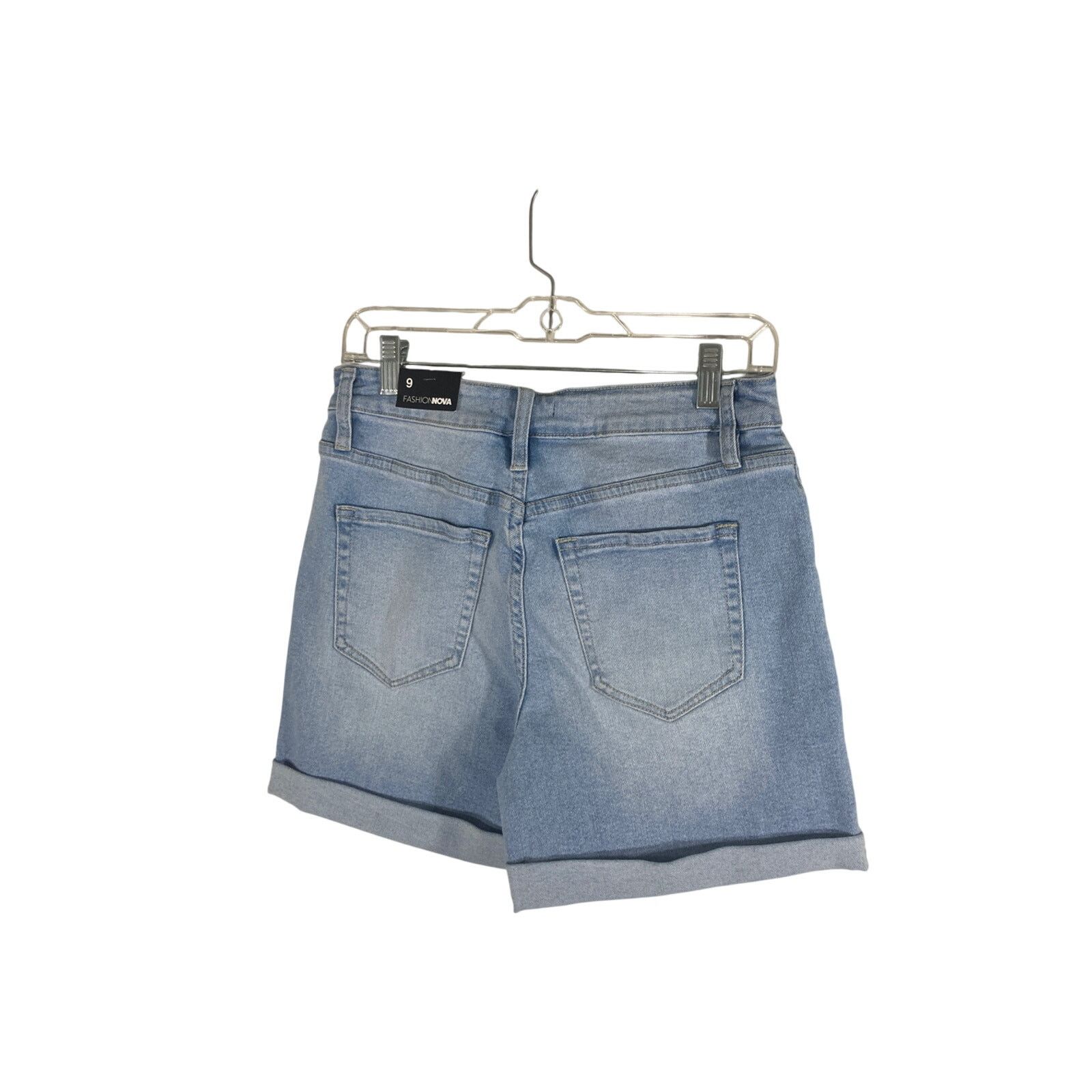 Other NWT Fashion Nova Tell Me Again Denim Mom Jeans Shorts Size 28" / US 6 / IT 42 - 5 Thumbnail