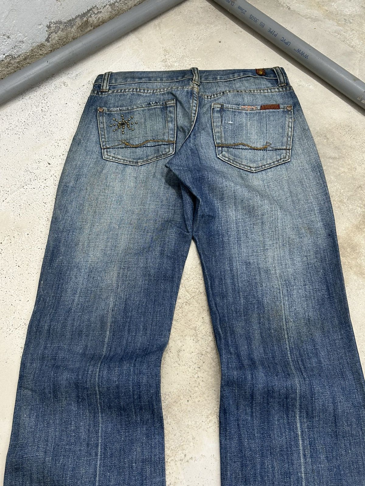 Japanese Brand × Le Grande Bleu (L.G.B.) Man Seven of Kind USA Made Washed Blue Embellishment Pocket Size US 29 - 11 Thumbnail