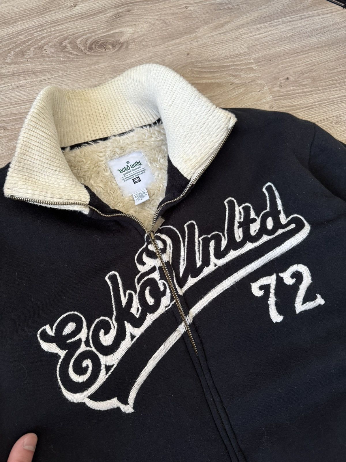 Other Vintage Y2K Ecko Unltd. Sherpa Fur Big Logo Sweatshirt Size US L / EU 52-54 / 3 - 3 Thumbnail