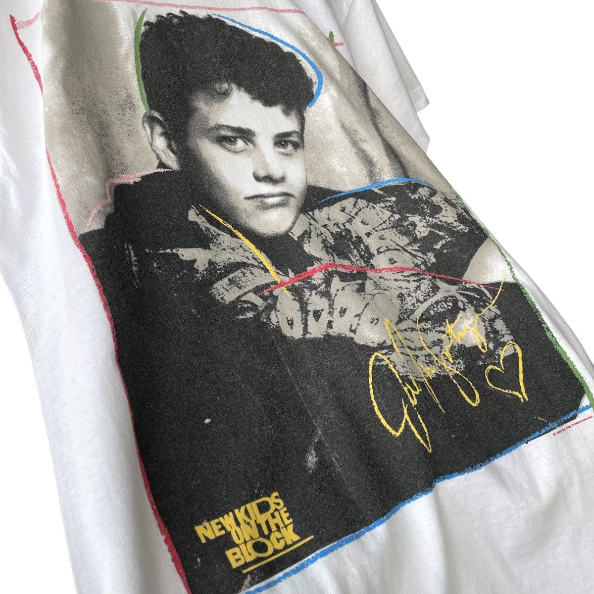 Band Tees Joey McIntyre NKOTB Portraiture Vintage 1990s Band Promo Tee Size US M / EU 48-50 / 2 - 4 Thumbnail