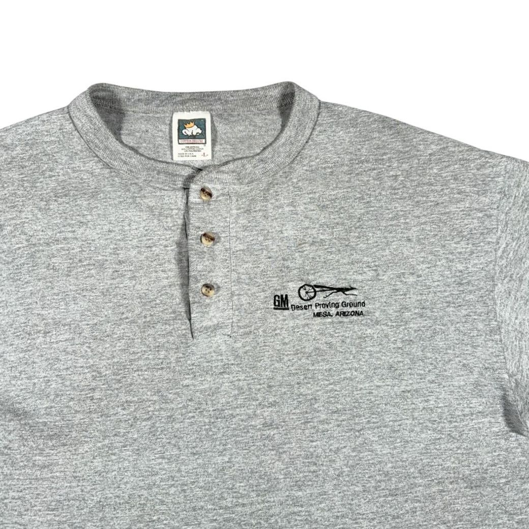 Vintage VINTAGE GM Desert Proving Ground Shirt Adult LARGE Gray Cotton Blend 90s Mens Size US L / EU 52-54 / 3 - 2 Thumbnail