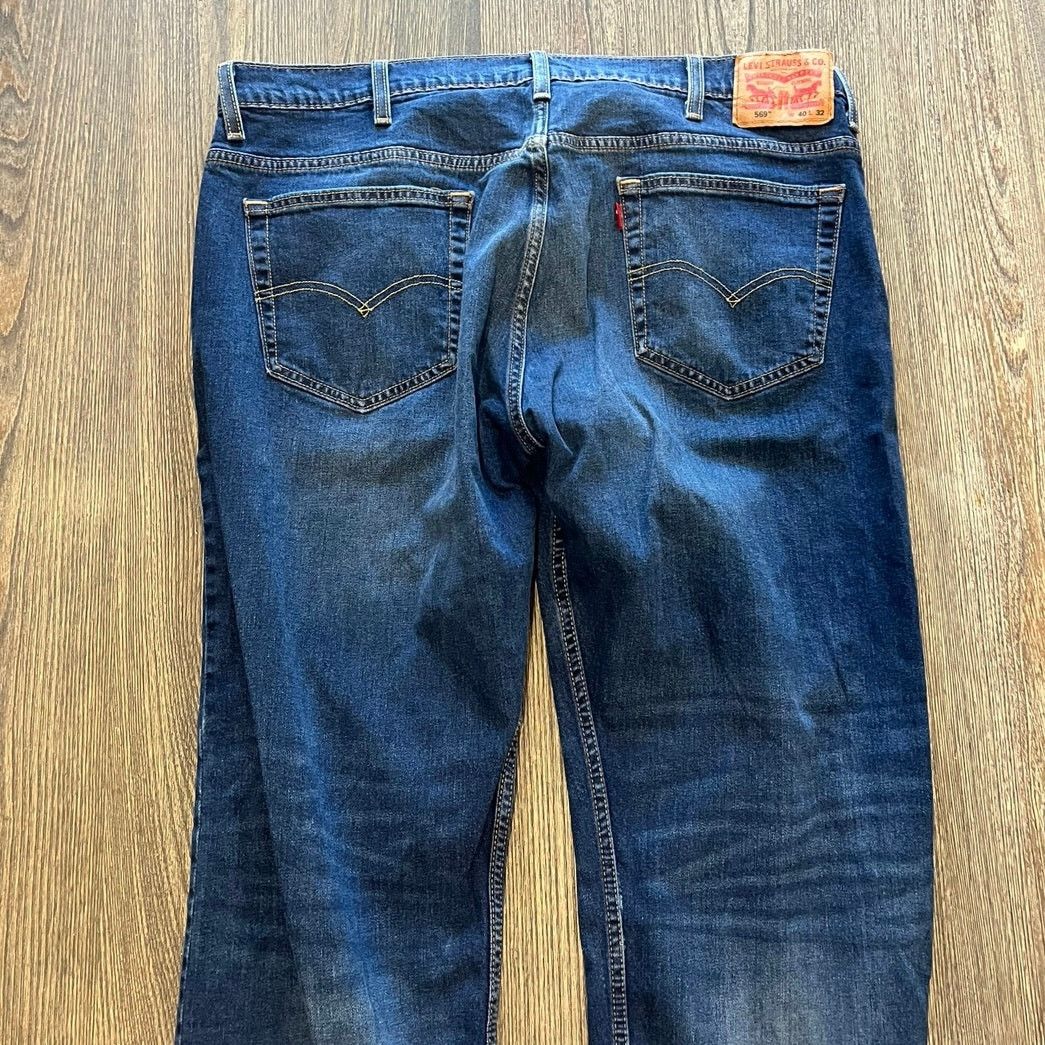 Levi's Levis Signature Straight Jeans Mid Rise Denim Blue 40x32 Size US 40 / EU 56 - 11 Thumbnail