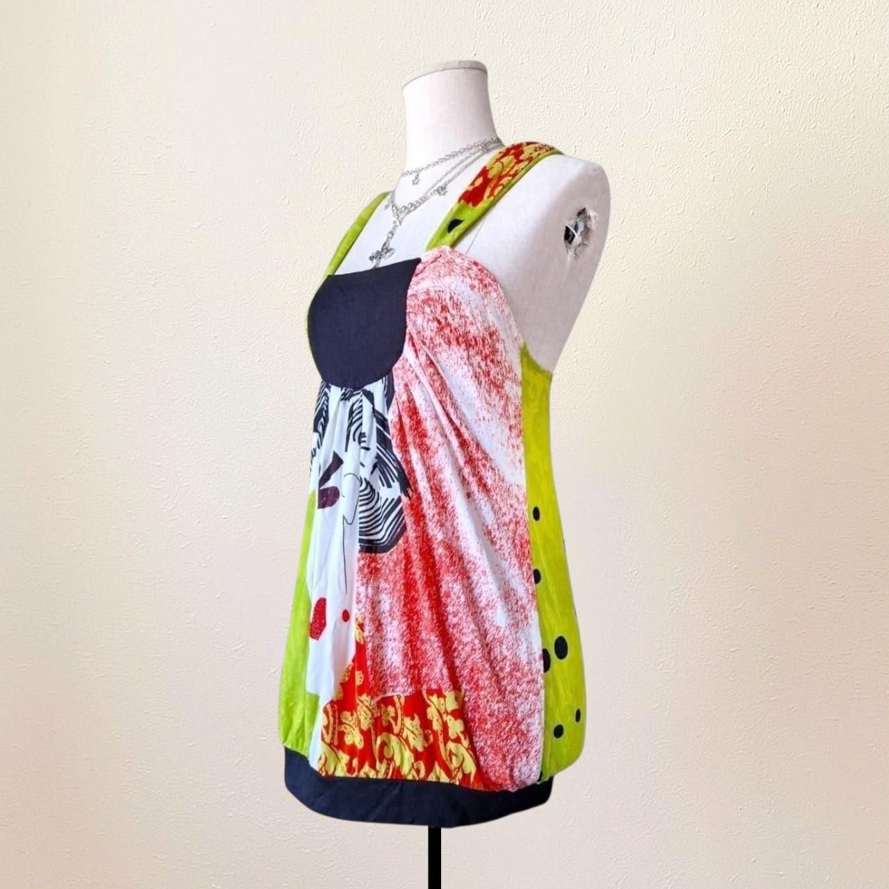 Custo Barcelona Paramita Funky Multicolored Mini Dress, y2k, 00s, funky Size M / US 6-8 / IT 42-44 - 2 Thumbnail