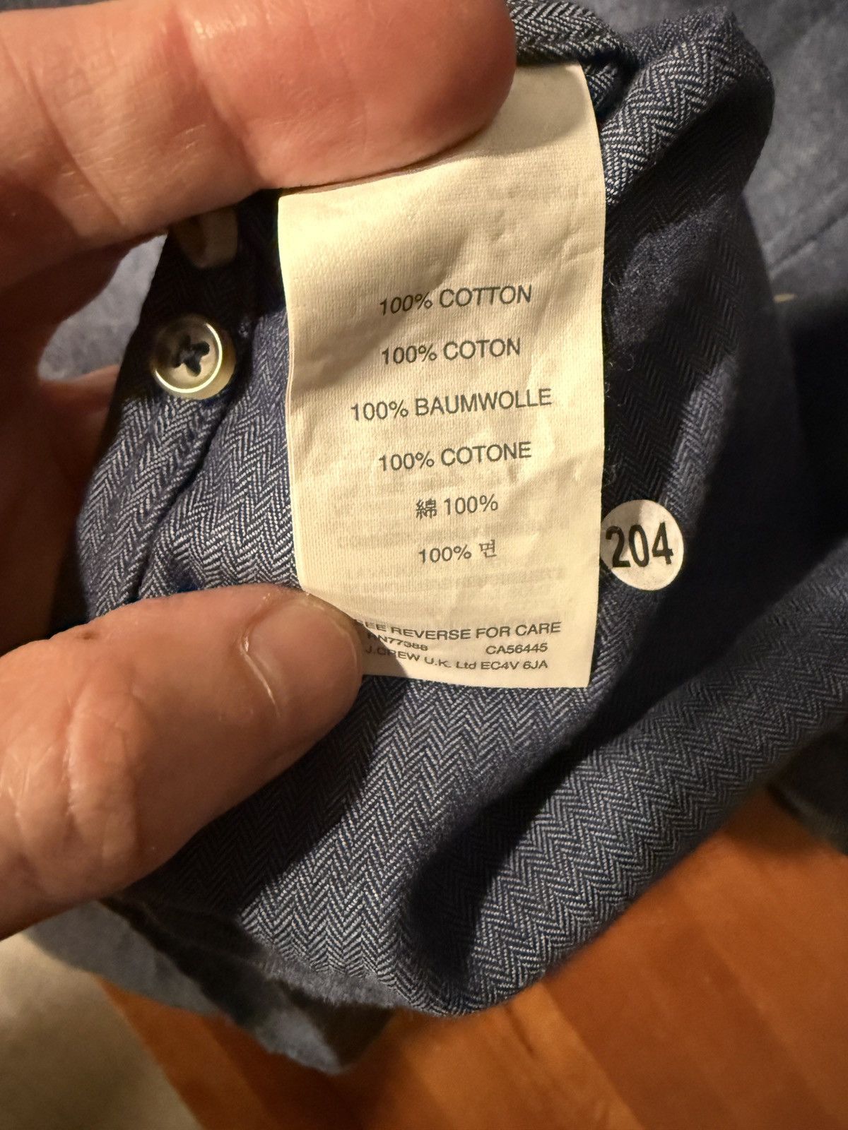 J.Crew J.Crew Brushed Cotton Button-Down Shirt Size US M / EU 48-50 / 2 - 4 Thumbnail
