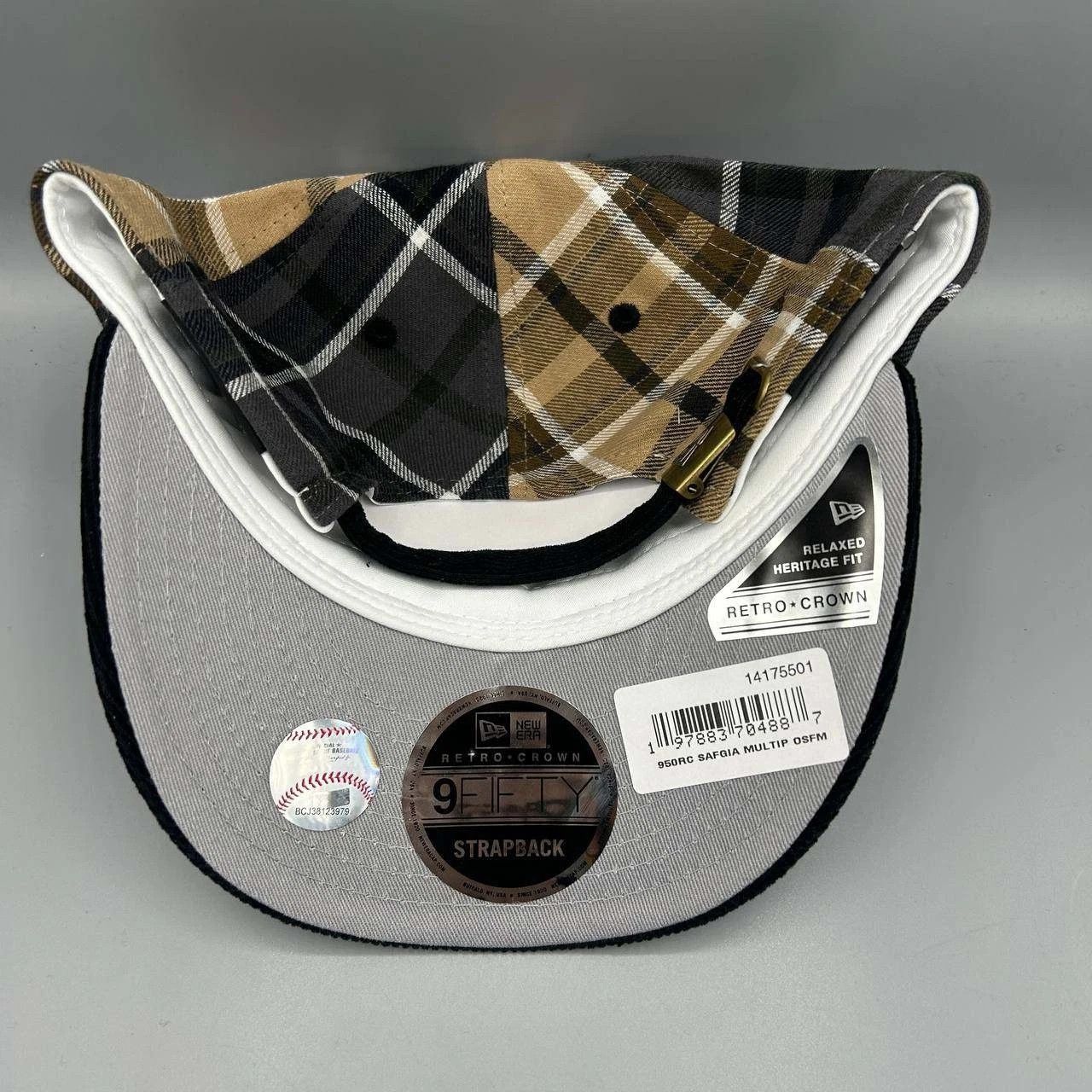 New Era San Francisco Giants MLB Hat Men Plaid Corduroy Strap Back Size ONE SIZE - 8 Thumbnail