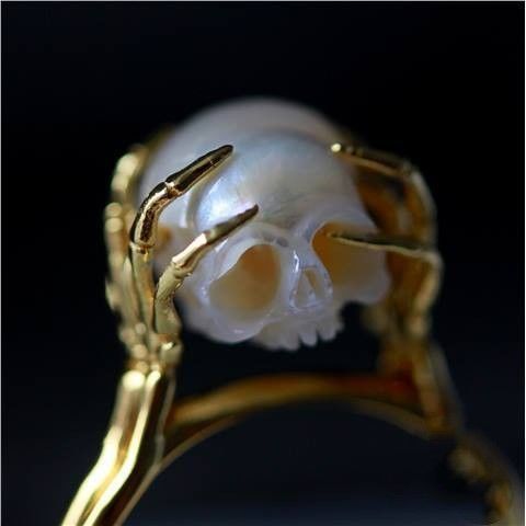 Jewelry Skull Retro Jewelry Rings Open Size Chrome Ring (Size 7-13) Size ONE SIZE - 1 Thumbnail