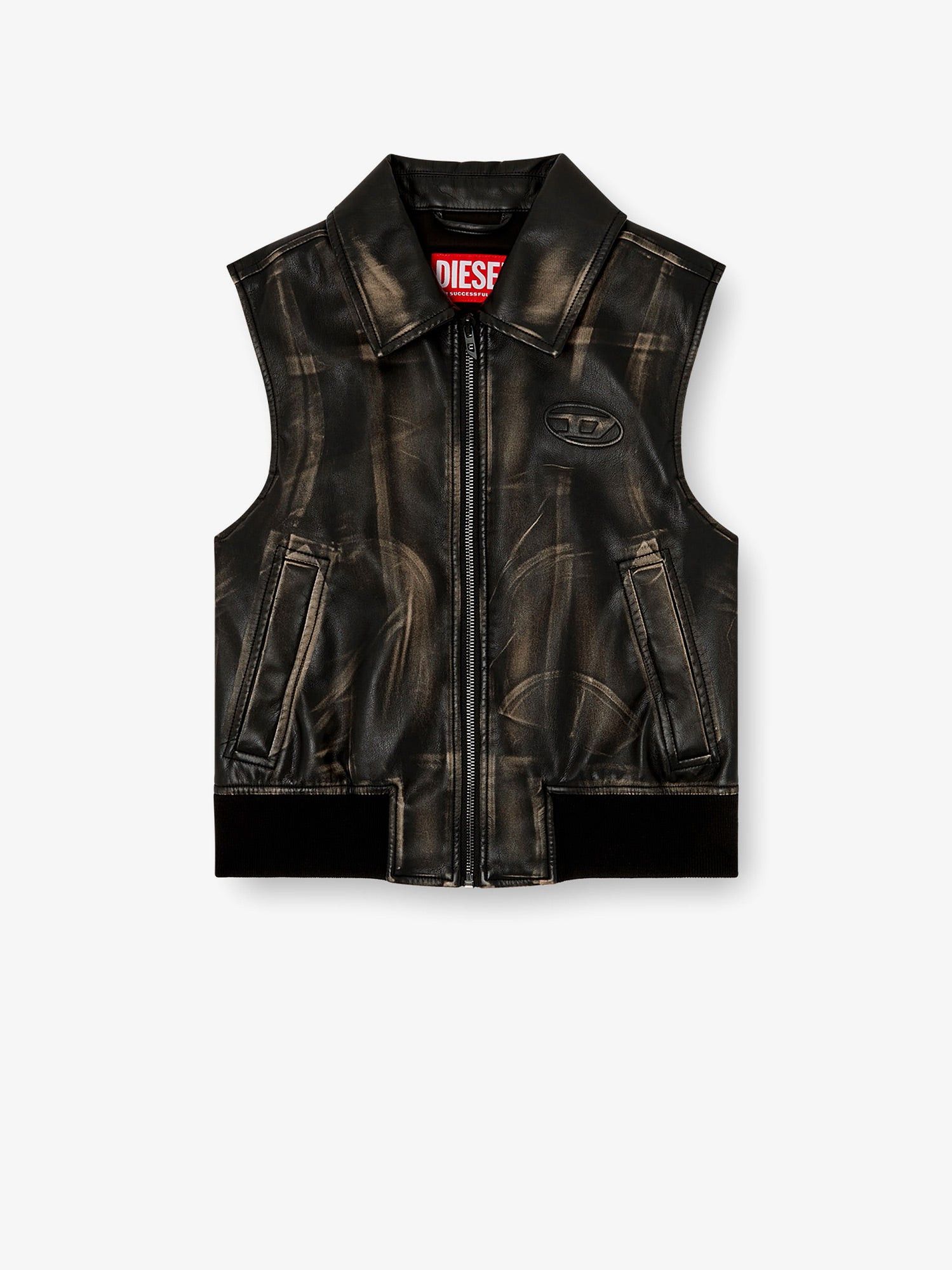 Diesel G-Inko Faux Leather Sleeveless Jacket Size M / US 6-8 / IT 42-44 - 1 Thumbnail