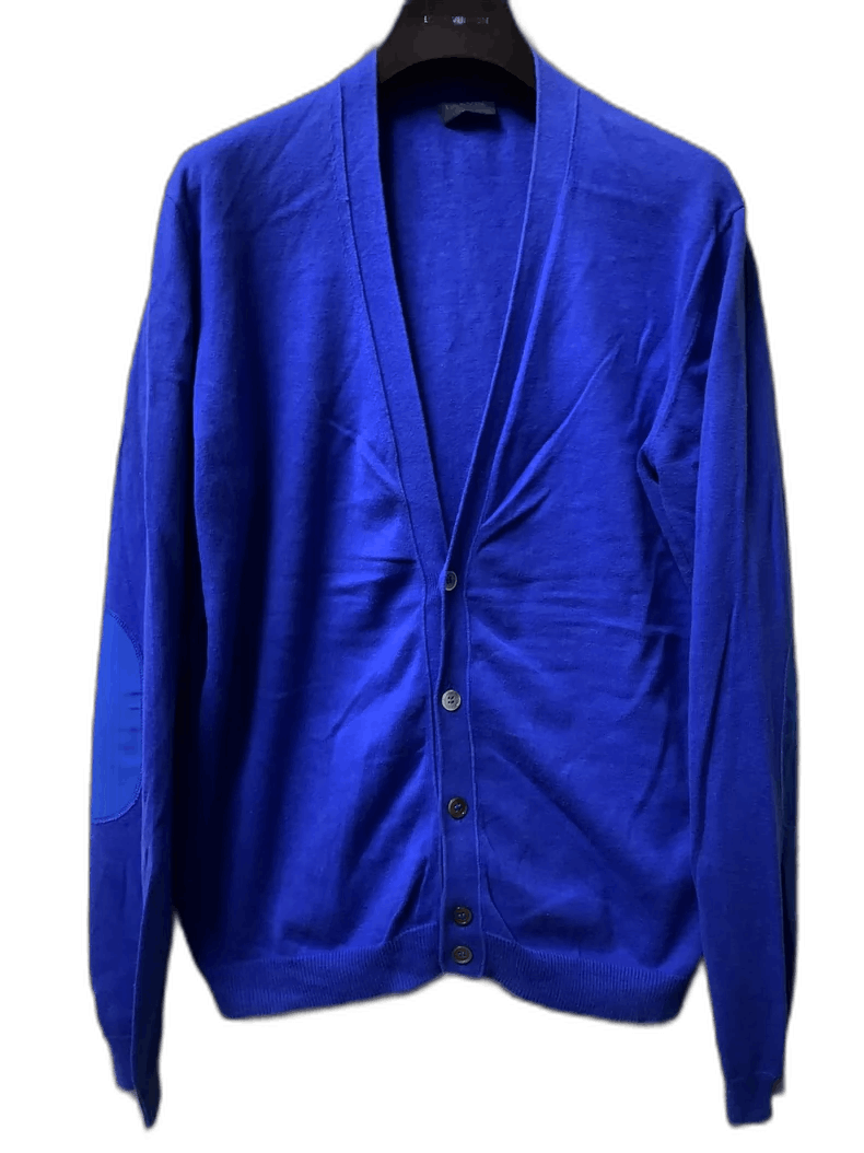 Lanvin Lanvin Men's Blue Cardigan Sweater Size US L / EU 52-54 / 3 - 1 Thumbnail