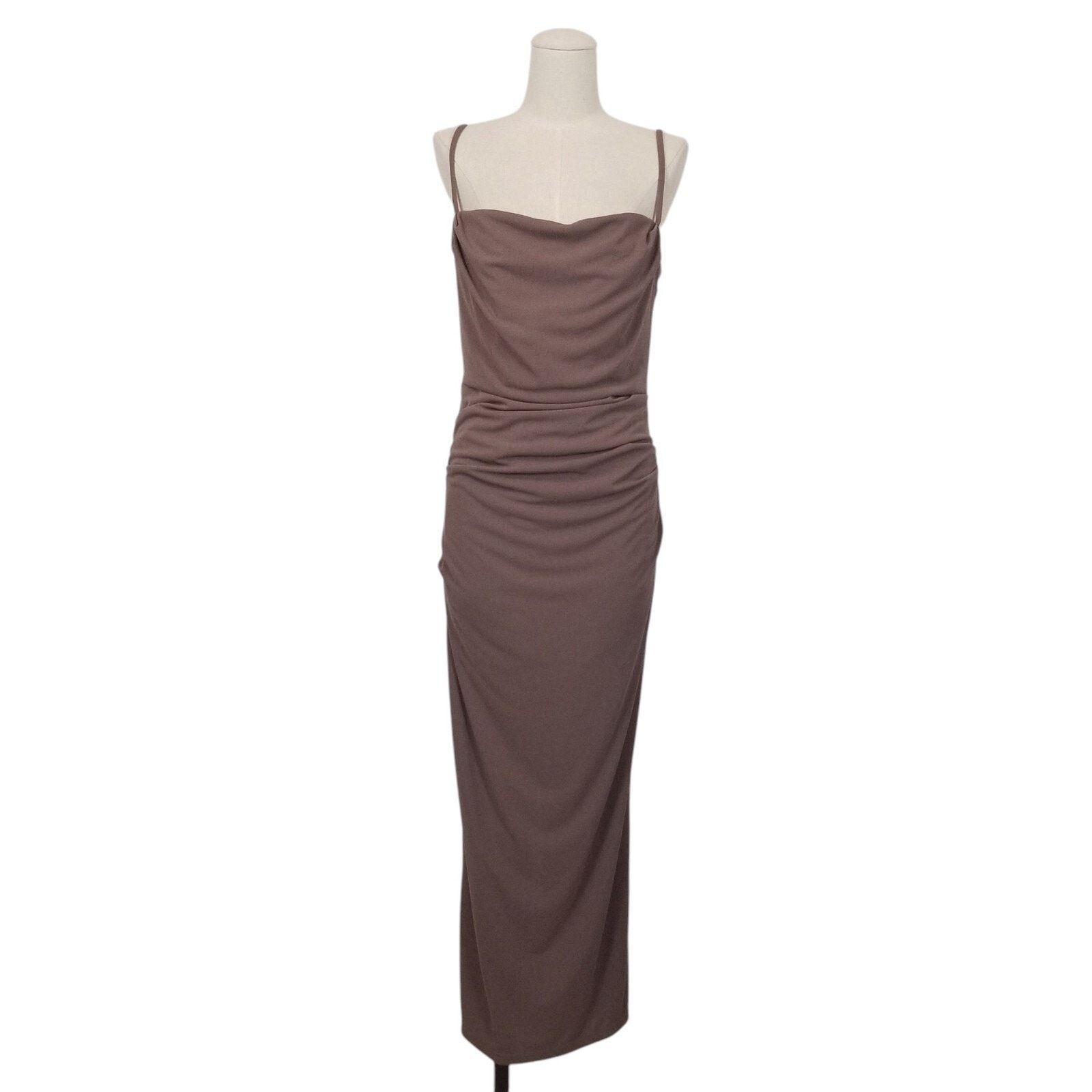 Zara Zara Draped Knit Dress Mocha Brown Sz Medium Size M / US 6-8 / IT 42-44 - 1 Thumbnail