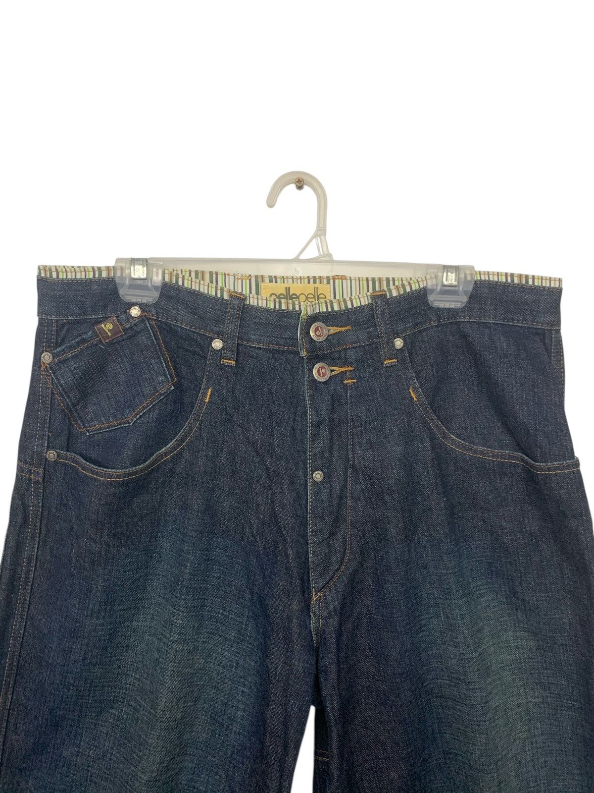 Pelle Pelle × Vintage Rare Vintage Pelle Pelle Buckle Back Baggy Style Jeans Size US 35 - 5 Thumbnail