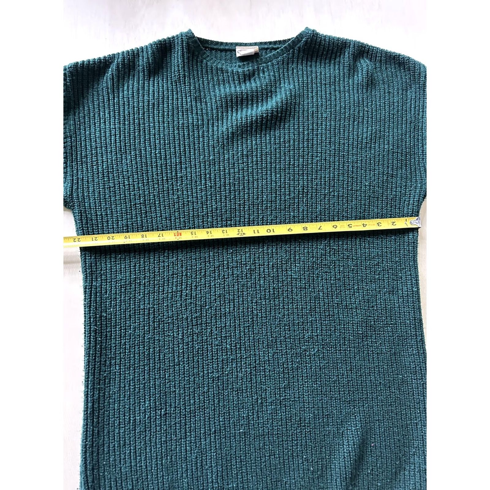 Vintage Huntington Ridge Sweater Mens Medium Green Solid Crewneck Knit Pullover Made USA Size US M / EU 48-50 / 2 - 5 Thumbnail
