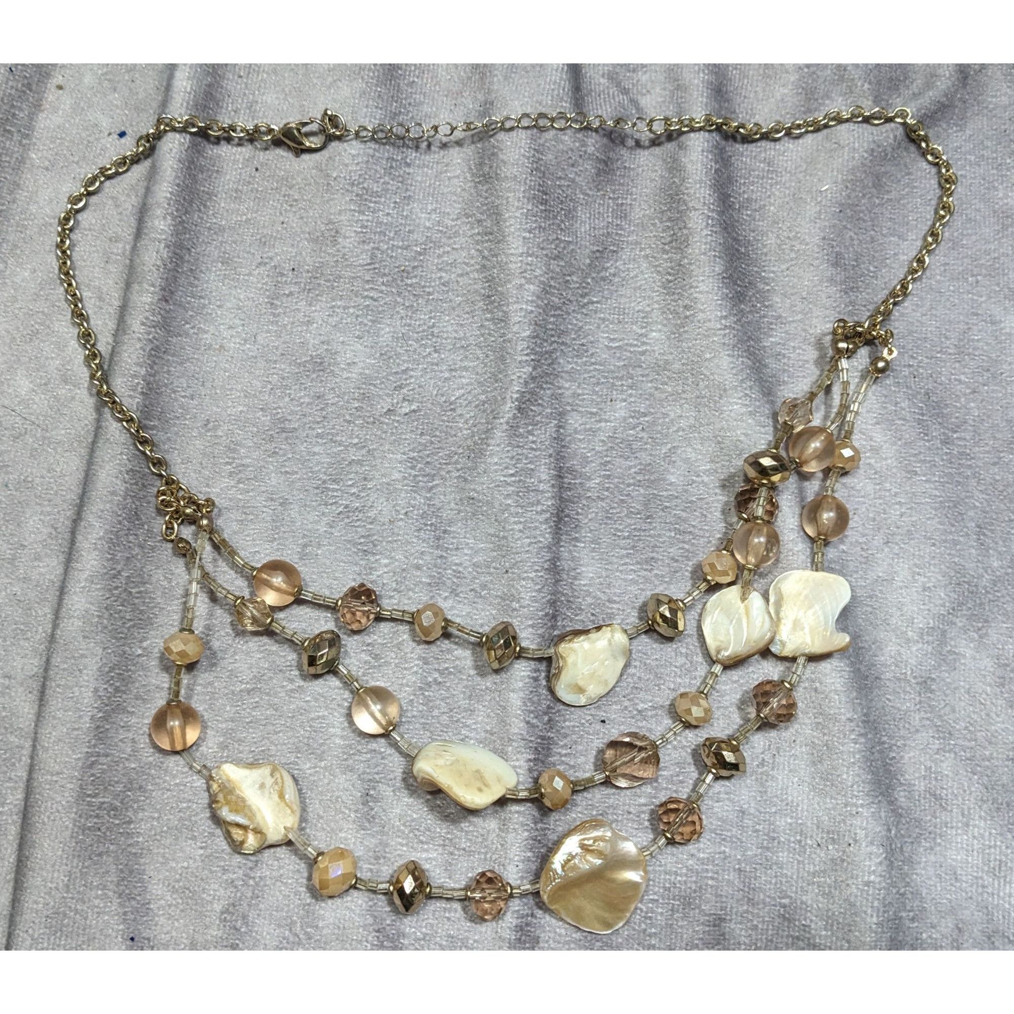 Other Bohemian Glam Layered Shell & Bead Necklace With Gold Chain Size ONE SIZE - 6 Thumbnail