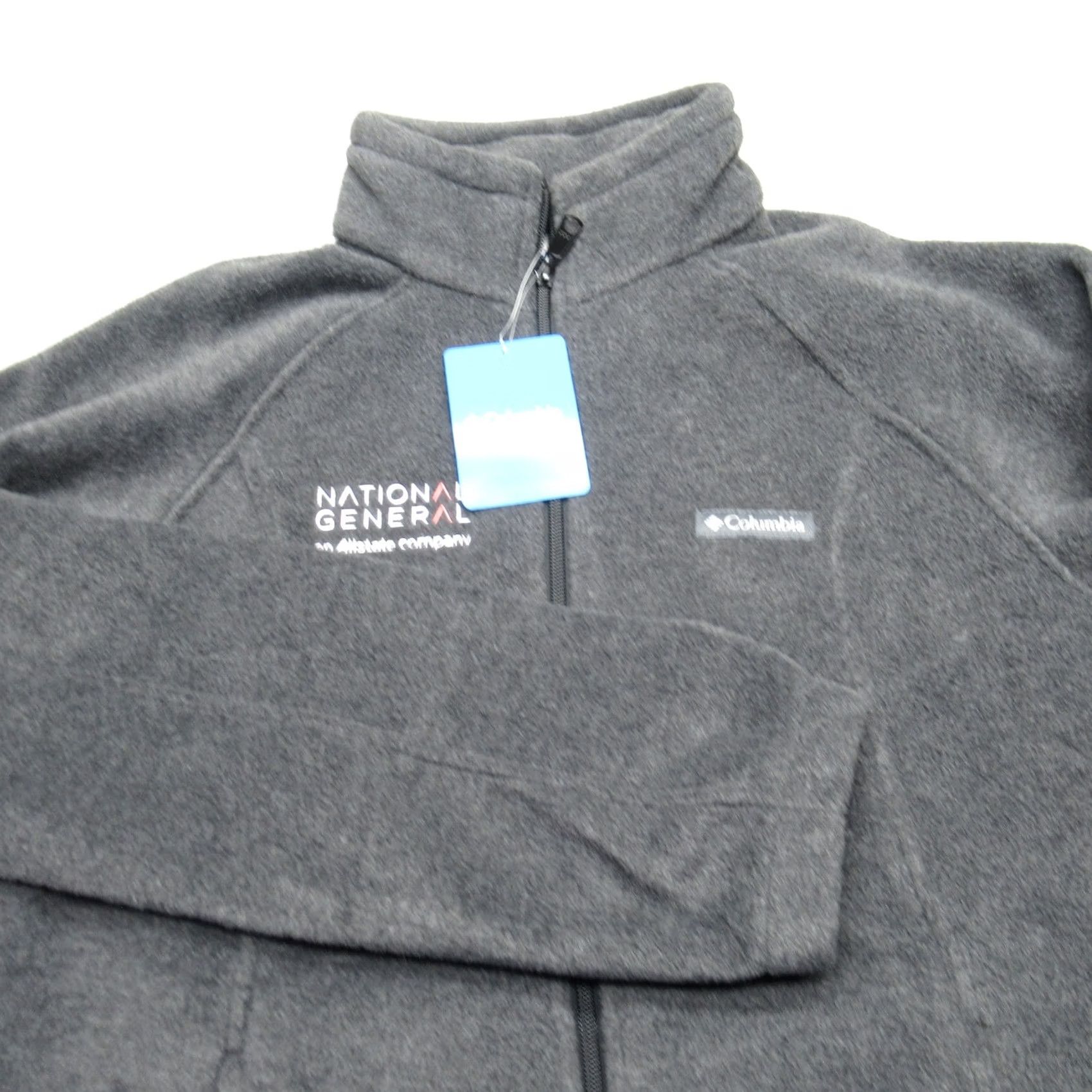 Logo 7 Columbia Jacket Women Large Gray Benton Spring Fleece Full Zip Logo Employee NEW Size L / US 10 / IT 46 - 7 Thumbnail