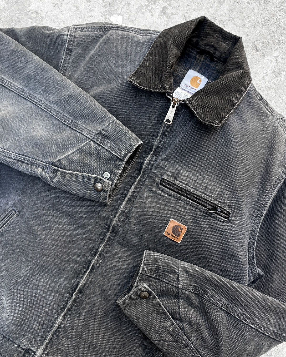 ❌ SOLD ❌VTG 04’s Petrol Gray Carhartt Detroit Jacket J97 PTL