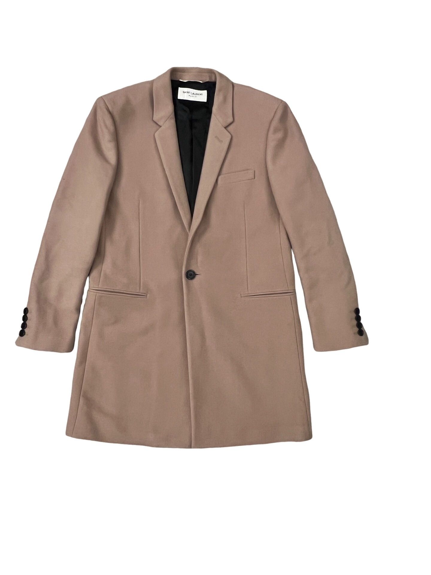 Saint Laurent Paris Saint Laurent Wool Cashmere Overcoat Size 52 Size US L / EU 52-54 / 3 - 1 Thumbnail