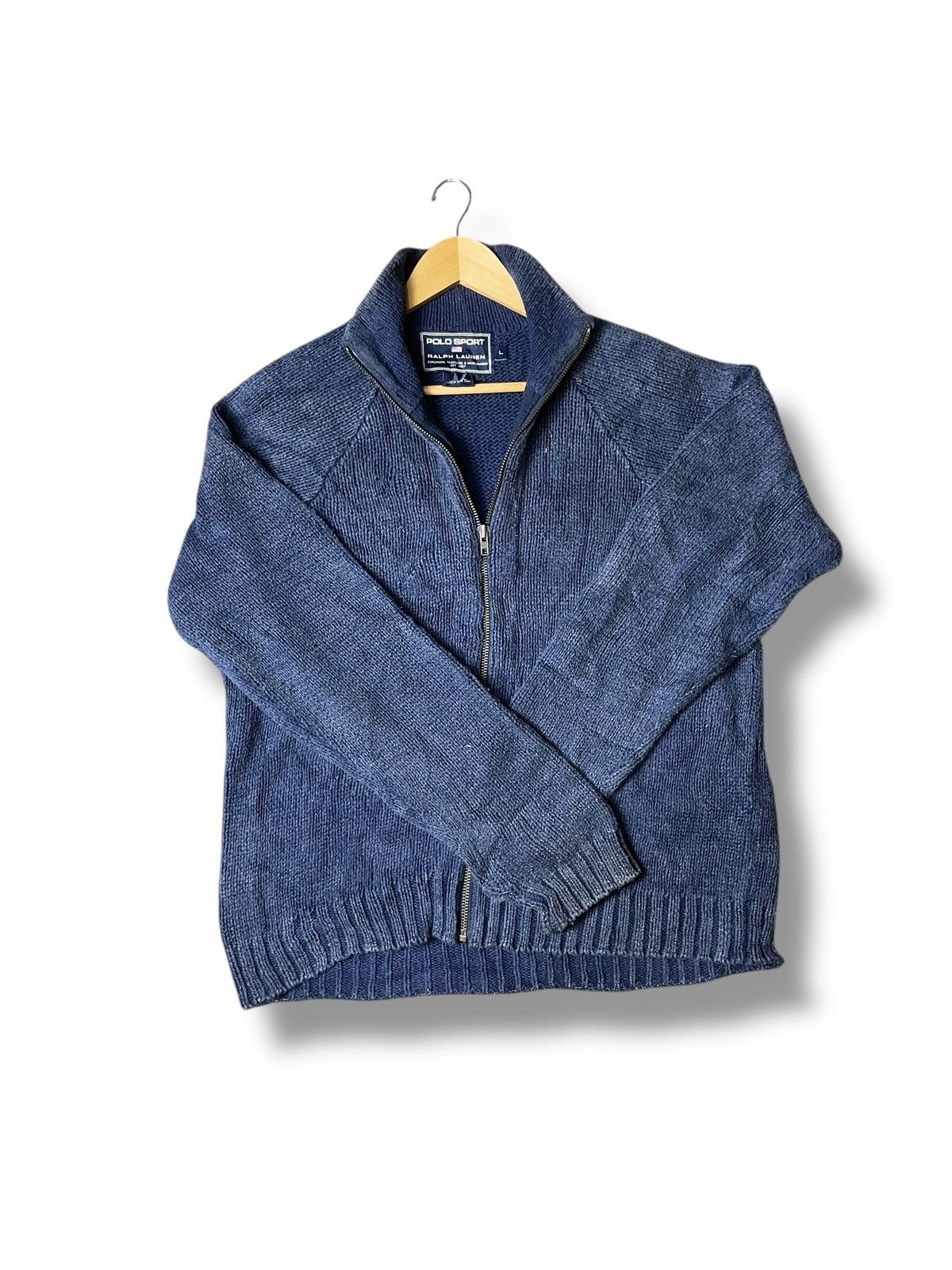 Polo Ralph Lauren Vintage Polo Ralph Lauren Sport Knitted Jacket (150) Size US L / EU 52-54 / 3 - 3 Thumbnail