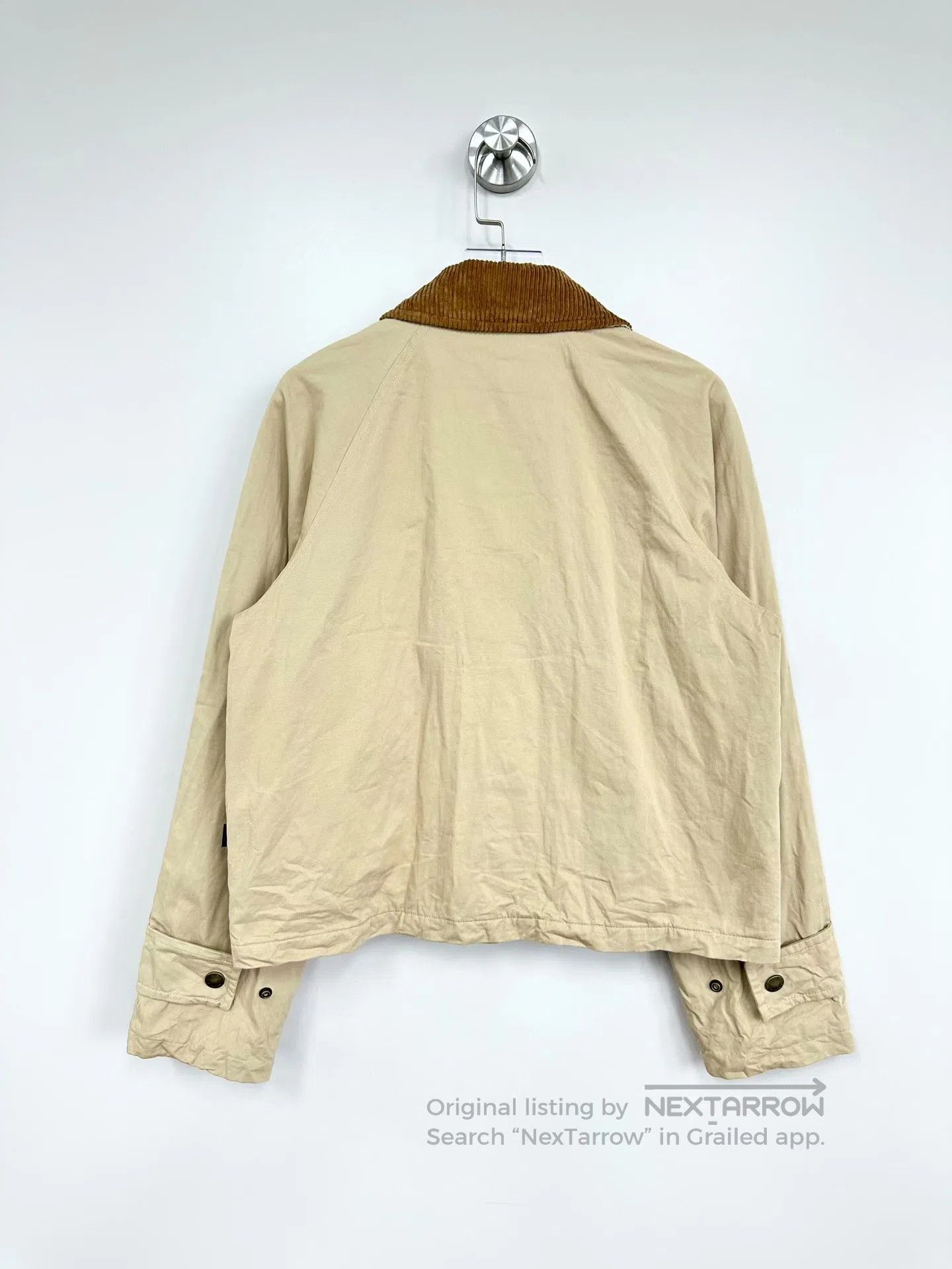 Burberry Burberry Khaki Corduroy Collar Zip Single Breasted Jacket| Size XS / US 0-2 / IT 36-38 - 2 Thumbnail