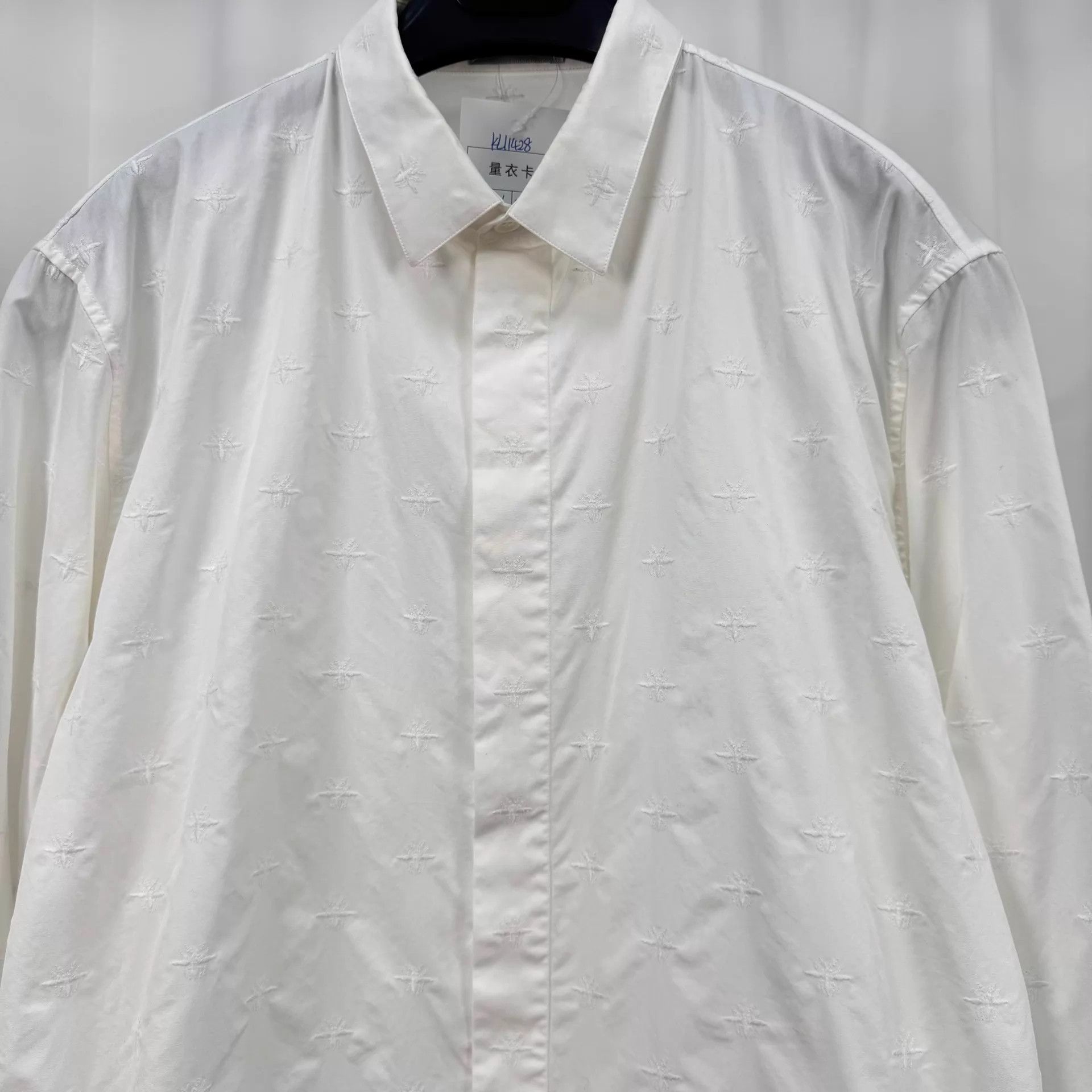 Dior Dior All-Over Embroidered Bee LS Shirt 41 98 New Size US L / EU 52-54 / 3 - 3 Thumbnail