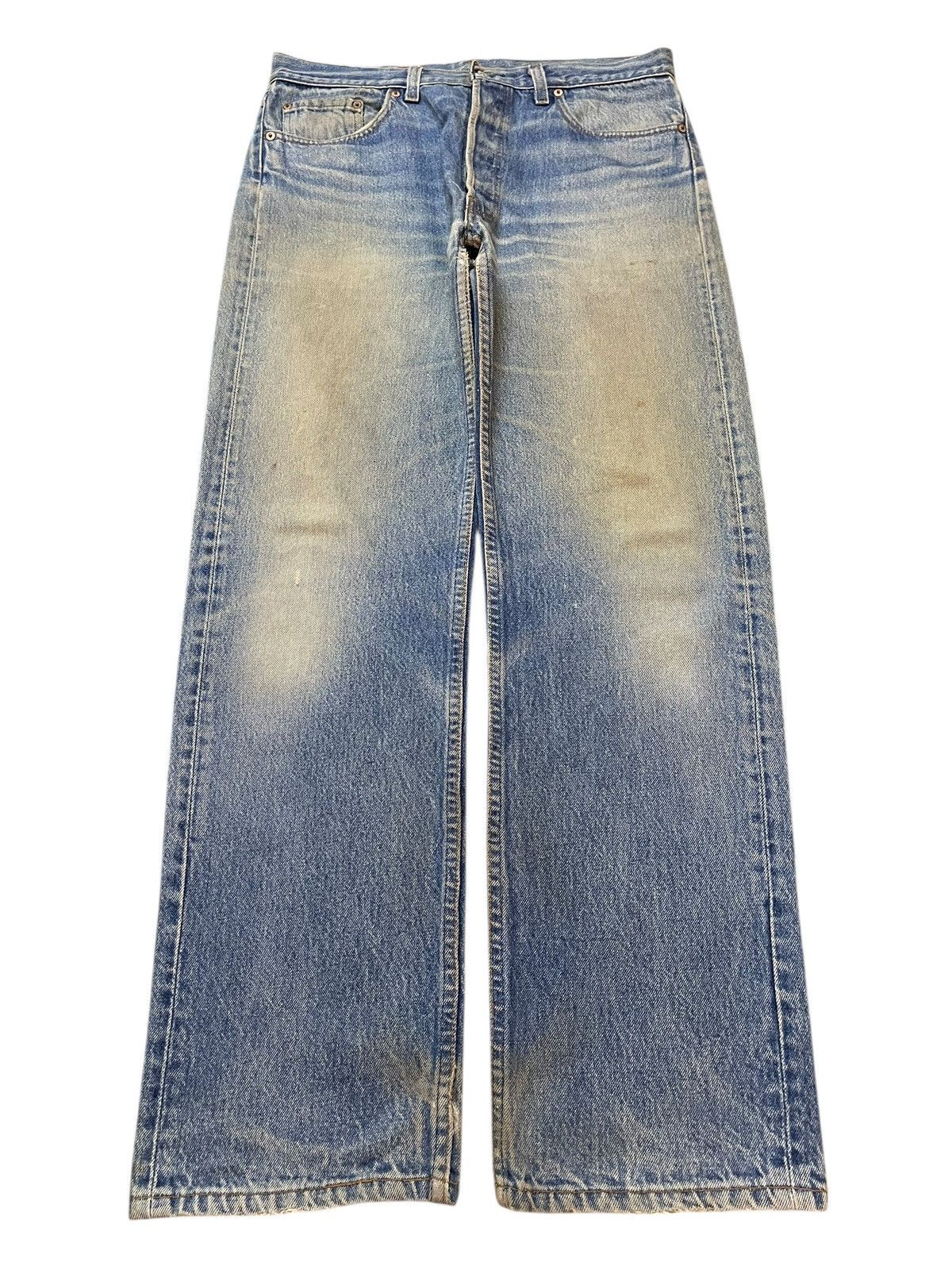 Levi's Vintage 80s Levis 501 Mud Wash Classic Style Loose Jeans Size US 34 / EU 50 - 1 Thumbnail