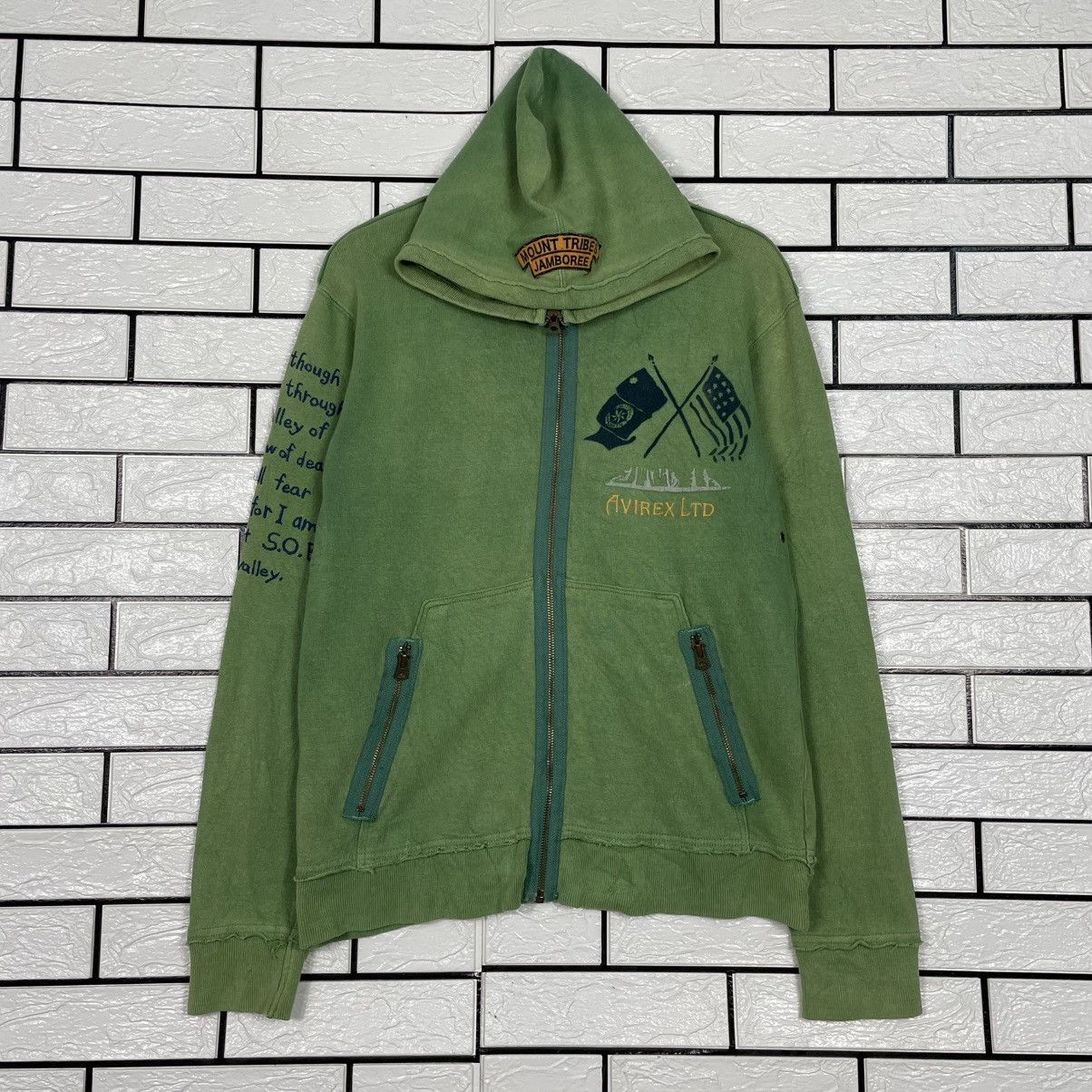 Avirex Avirex Zipper Green Hoodie Size US M / EU 48-50 / 2 - 1 Thumbnail