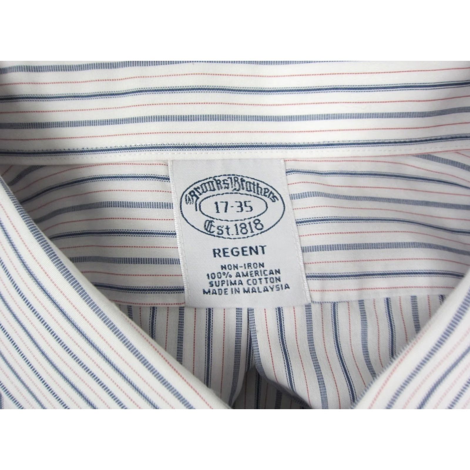 Brooks Brothers Brooks Brothers Shirt Mens XL White Men Striped Regent Supima Cotton Size US XL / EU 56 / 4 - 3 Thumbnail