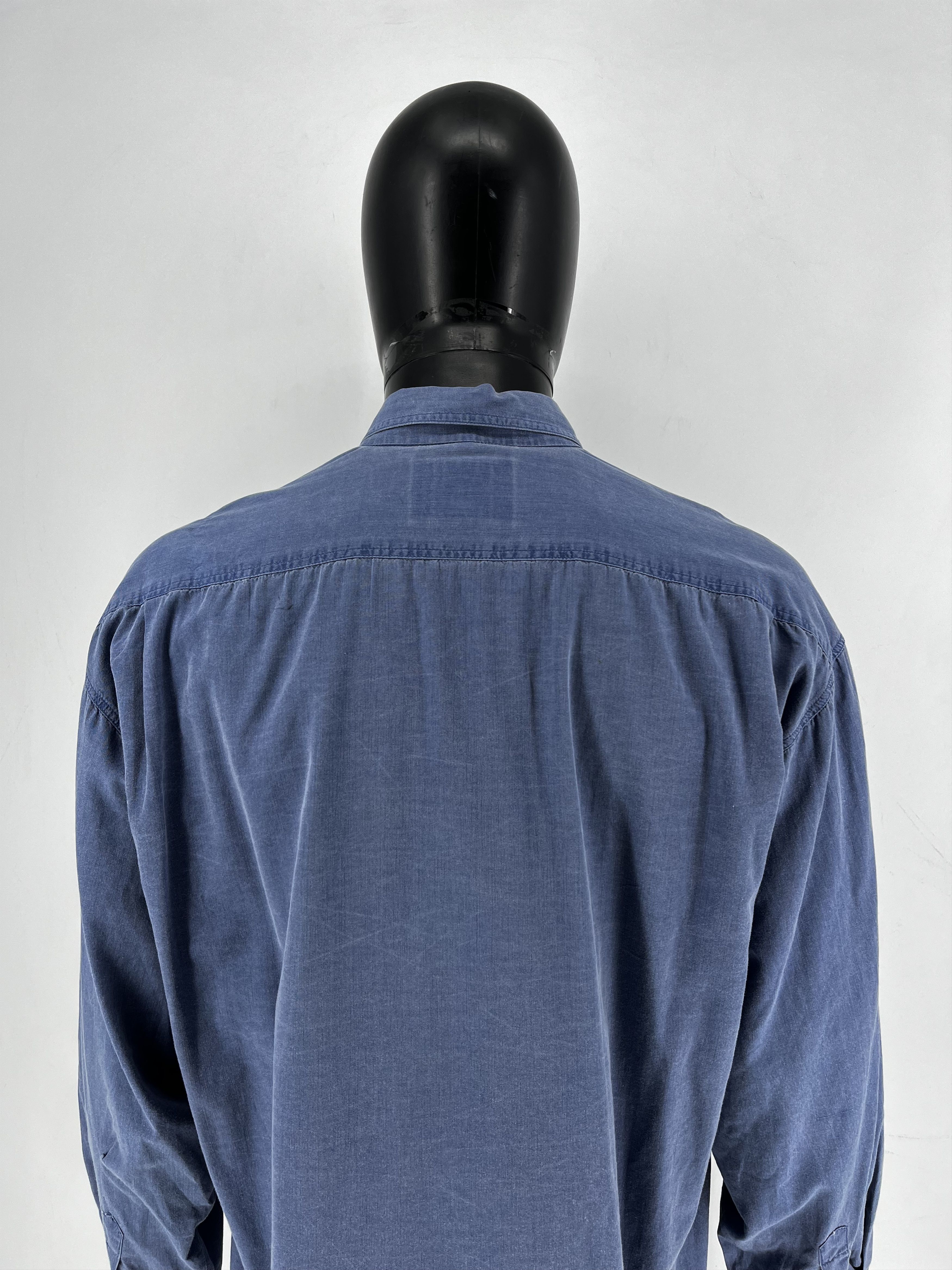 Haupt Haupt Germany Men’s Long Shirt Blue Embroidered Music Box Size US XL / EU 56 / 4 - 11 Thumbnail