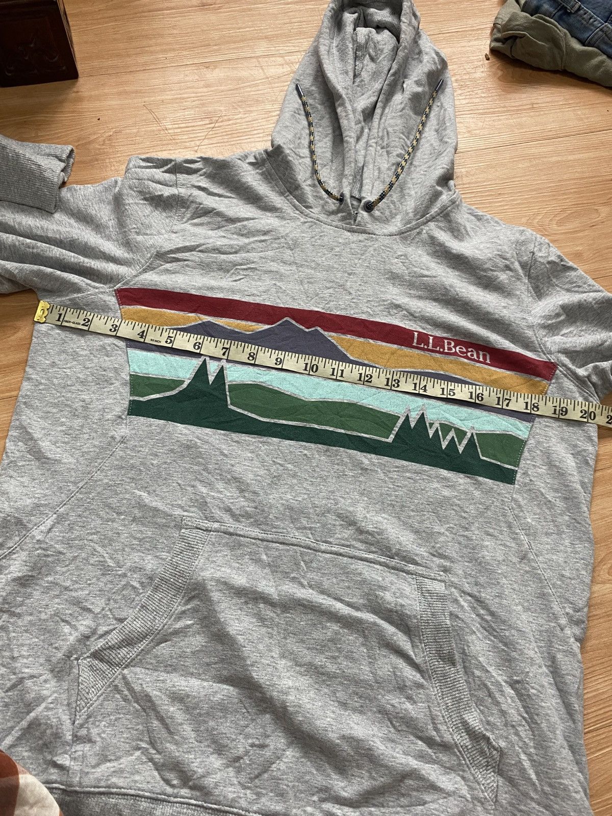 L.L. Bean L.L. Bean Gray Scenic Stripe Hoodie Sweatshirt very rare Size US S / EU 44-46 / 1 - 8 Thumbnail