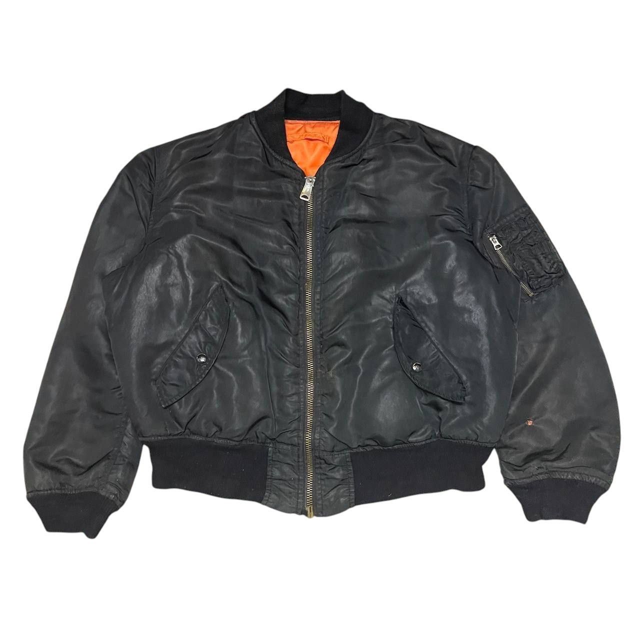 Vintage Vintage Ma 1 Flight Bomber Jacket Military Size US L / EU 52-54 / 3 - 1 Thumbnail