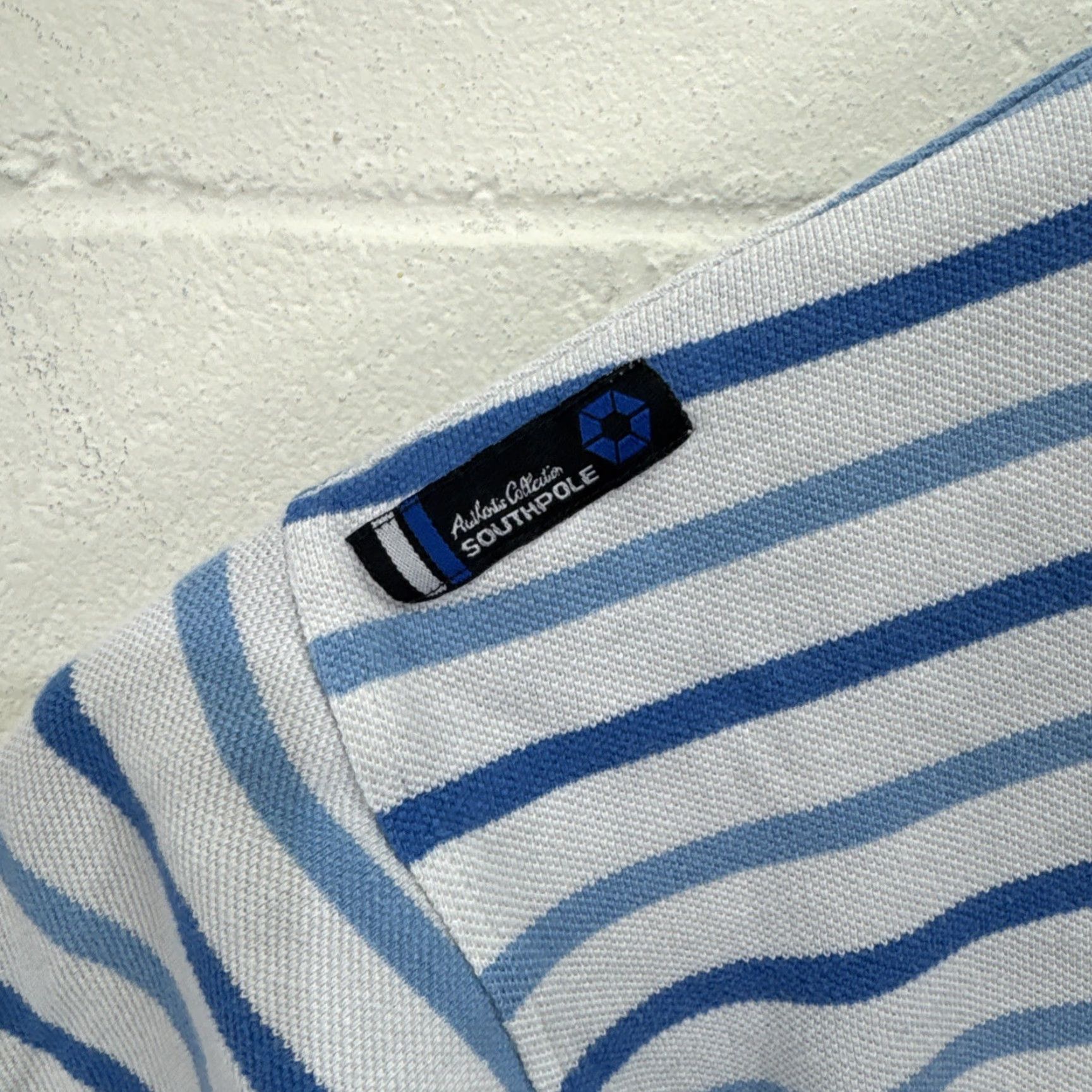 Southpole VINTAGE SouthPole Polo Shirt Men XL Blue White Striped 90s Hip Hop Casual Size US XL / EU 56 / 4 - 6 Thumbnail