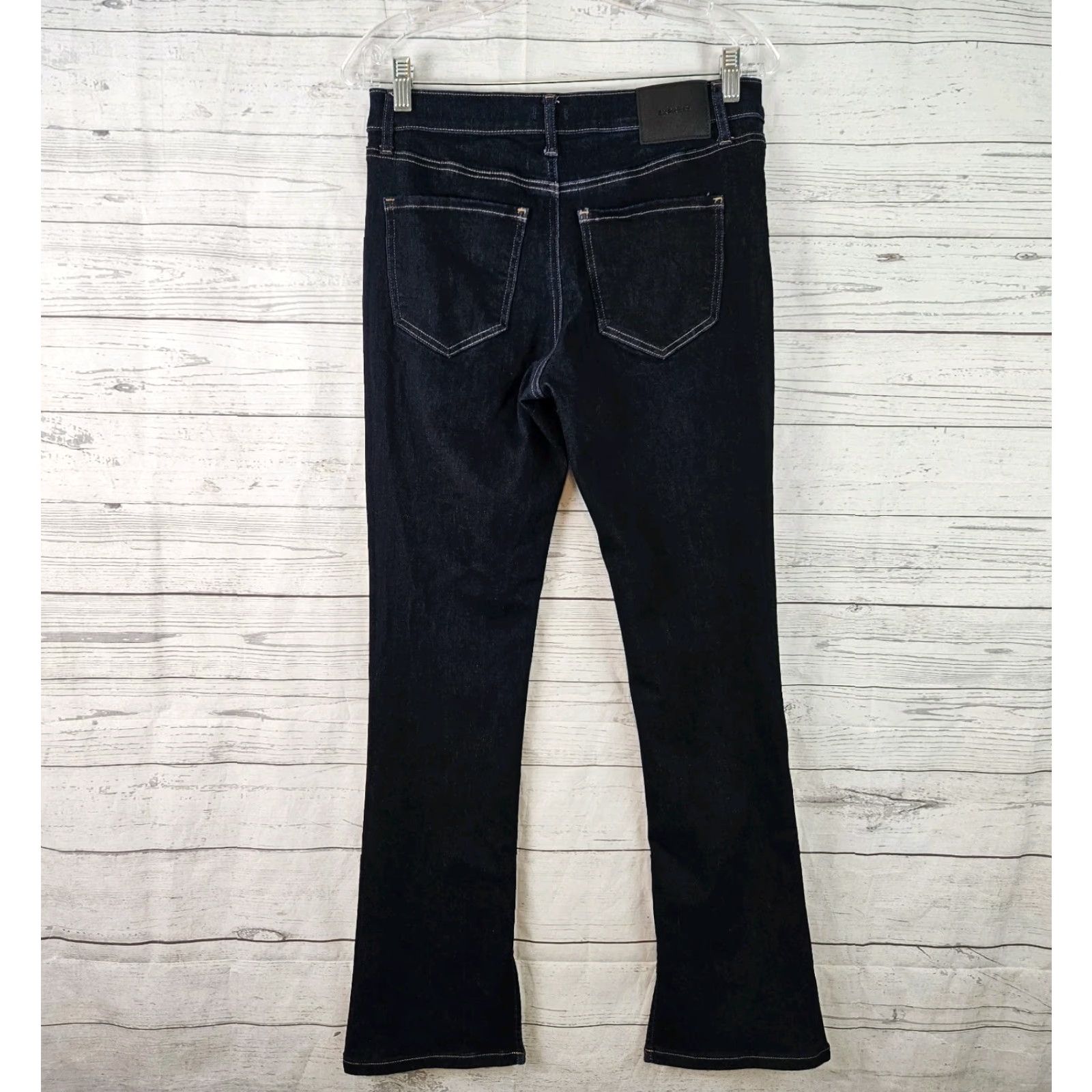 Express Express Womens Skyscraper Bootcut Jeans Sz 6 Blue Dark Wash Mid Rise Jeans Women Boots? Size 28" / US 6 / IT 42 - 3 Thumbnail