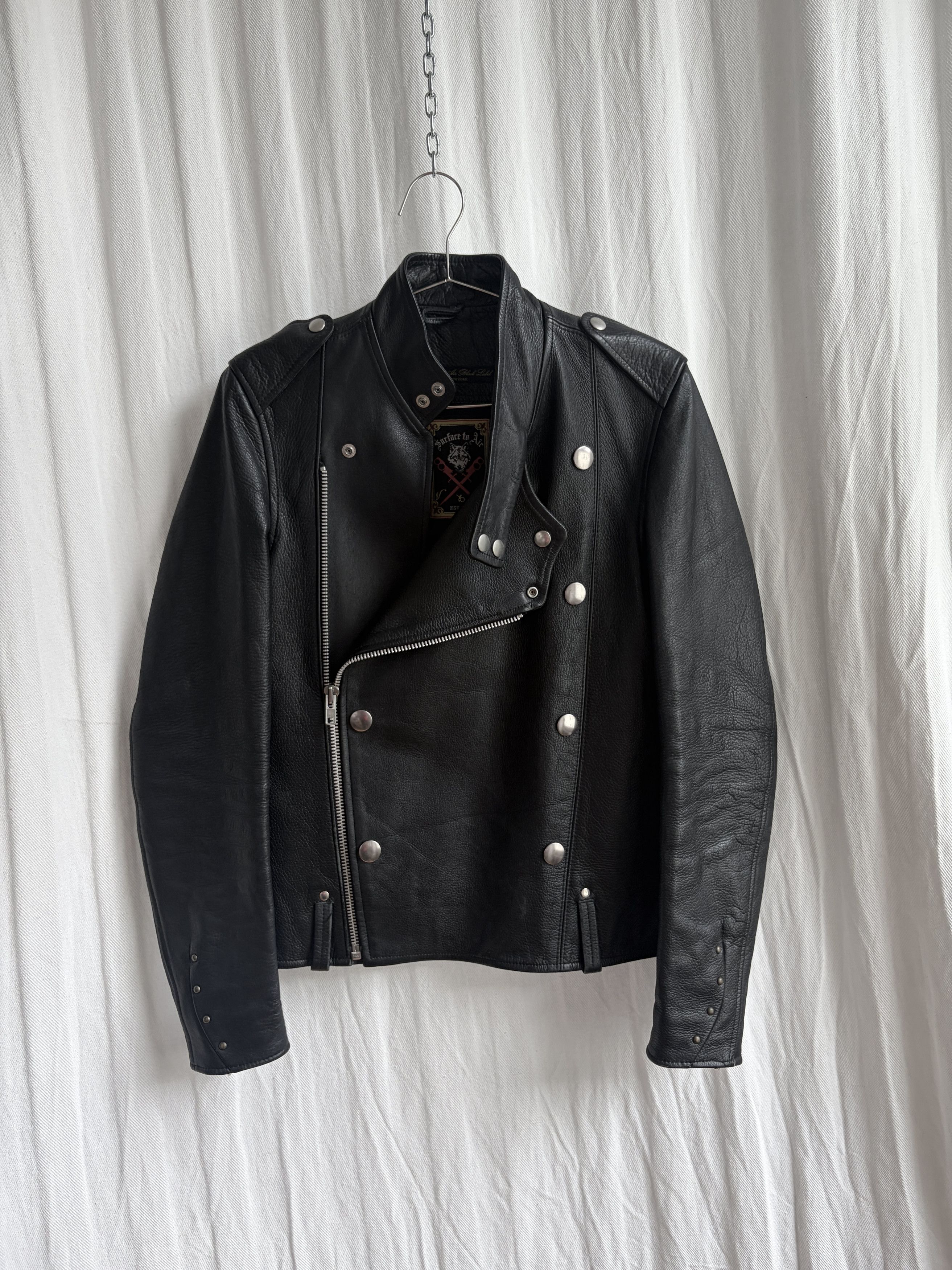Surface To Air Double Breasted Leather Jacket Size US S / EU 44-46 / 1 - 1 Thumbnail