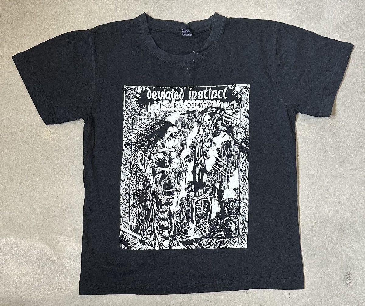 Vintage VINTAGE DEVIATED INSTINCT METAL BAND TEE Size US S / EU 44-46 / 1 - 1 Thumbnail