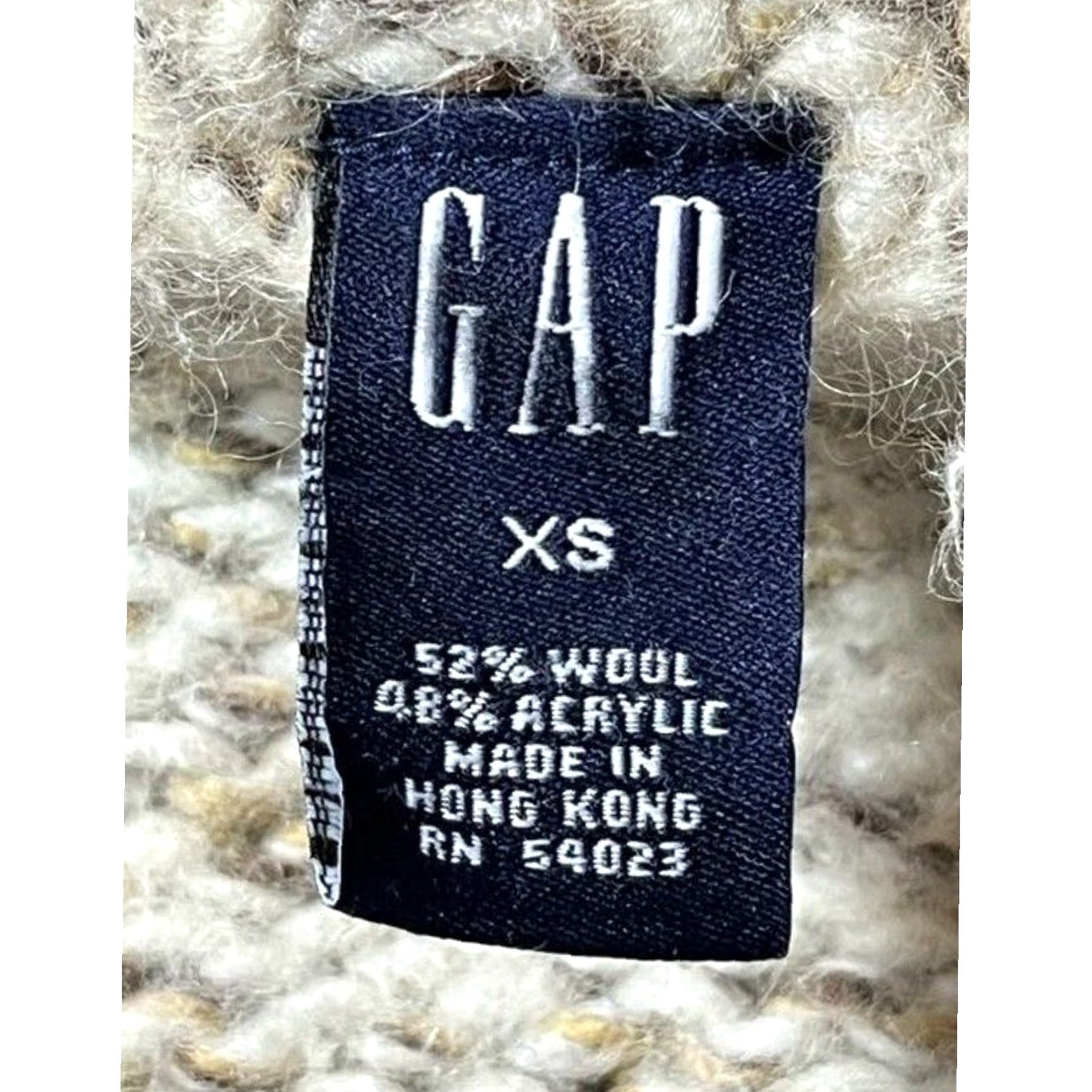 Gap VINTAGE Gap Cardigan Sweater XS Wool Blend Grandpa Light Academia Preppy Women V-Neck Long Sleeve Pockets Button Knit Wool Acrylic Beig e Size XS / US 0-2 / IT 36-38 - 4 Thumbnail