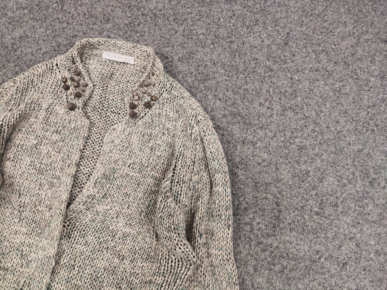 Fabiana Filippi Fabiana Filippi Premium designer Knit Blazer Cardigan Size L / US 10 / IT 46 - 4 Thumbnail