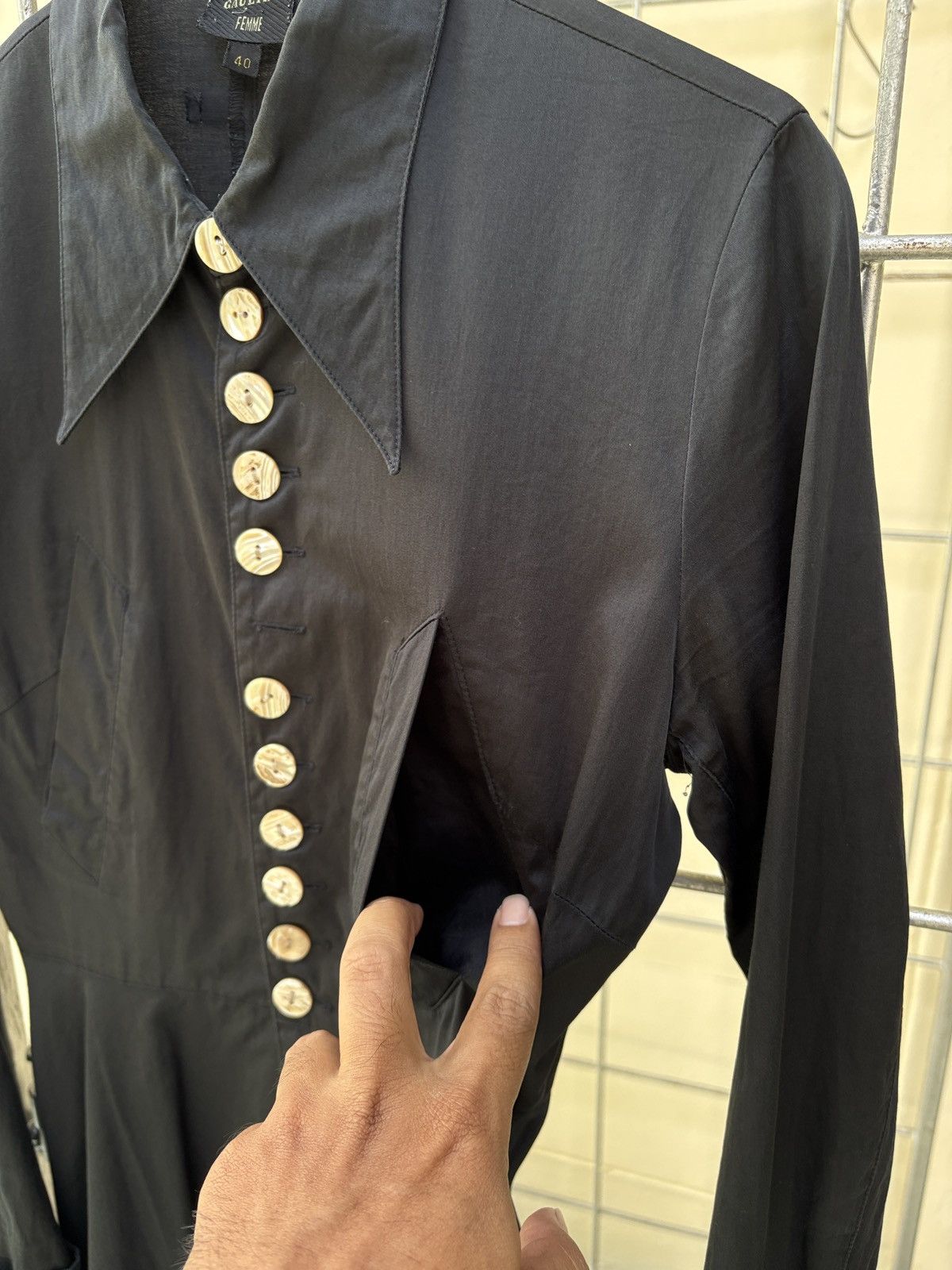 Jean Paul Gaultier Jean Paul Gaultier JPG black long sleeves dress shirt Size M / US 6-8 / IT 42-44 - 4 Thumbnail