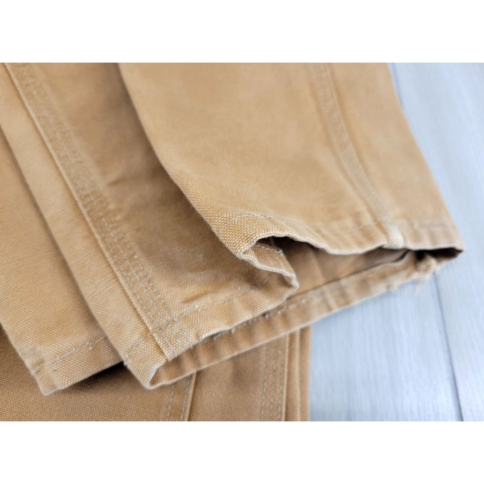 Carhartt VTG Carhartt DBL Knee Pants size 40x32 USA Washed Duck Canvas Workwear Carpenter Regular 100% Cotton Brown Mens Pants Size US 40 / EU 56 - 4 Thumbnail