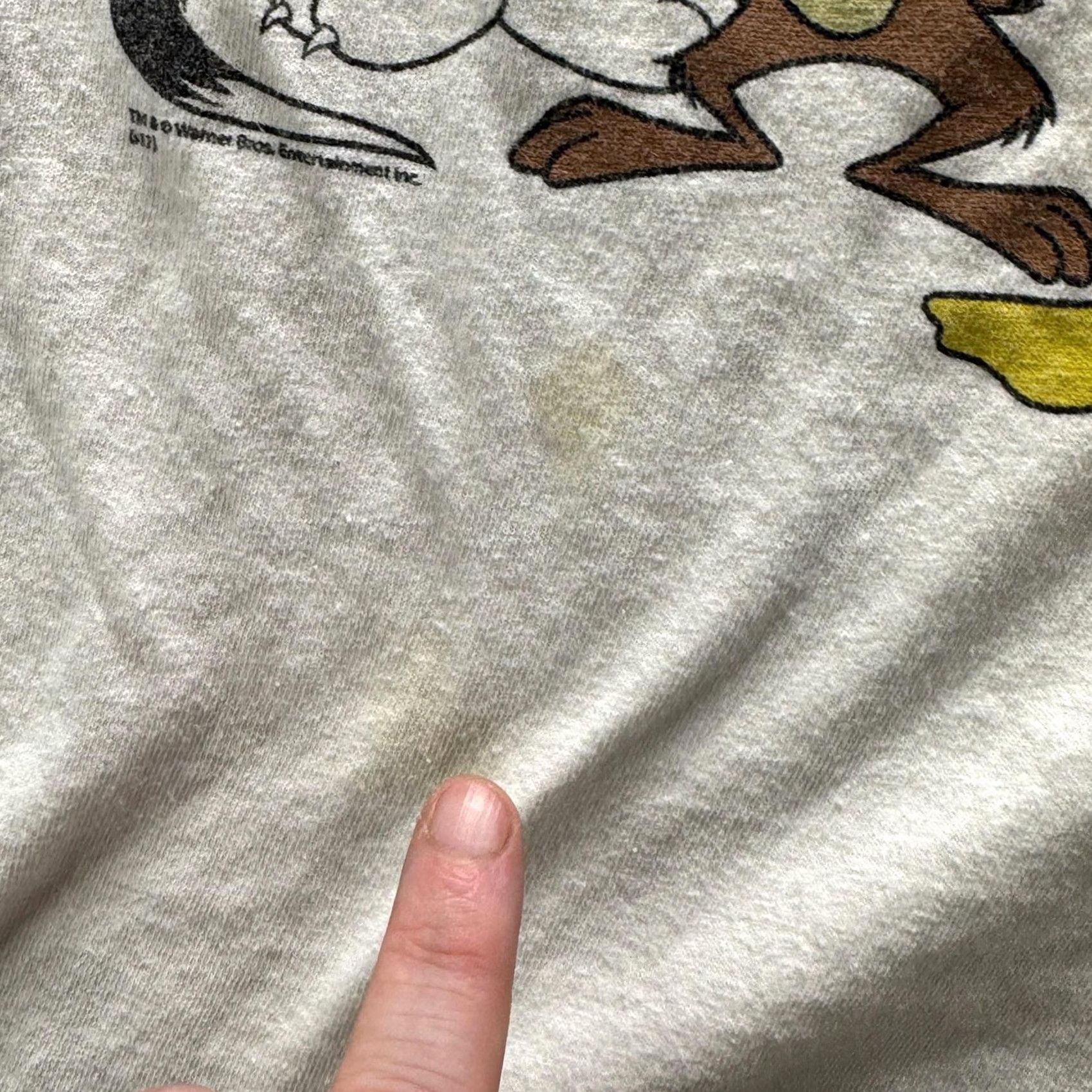 Vintage Looney Tunes Shirt Mens M White Graphic Tee Crewneck 100% Cotton Short Sleeve Logo Back None Vintage: No Size US M / EU 48-50 / 2 - 3 Thumbnail