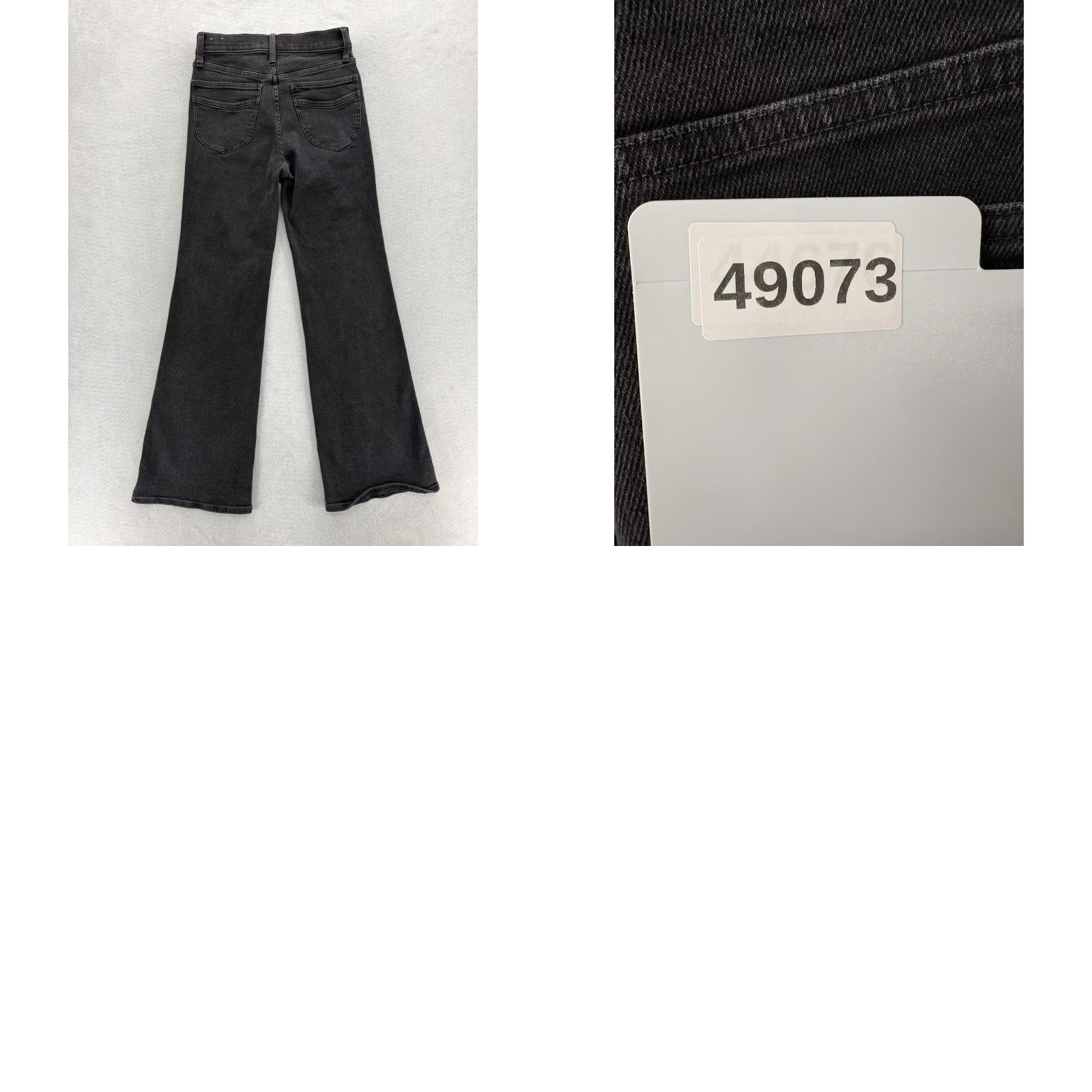 Madewell Madewell Jeans Flared Jeans Womens 25P Black Charcoal Wash Stretch High Rise 5-Pocket Denim Size 42" / US 20 - 9 Thumbnail