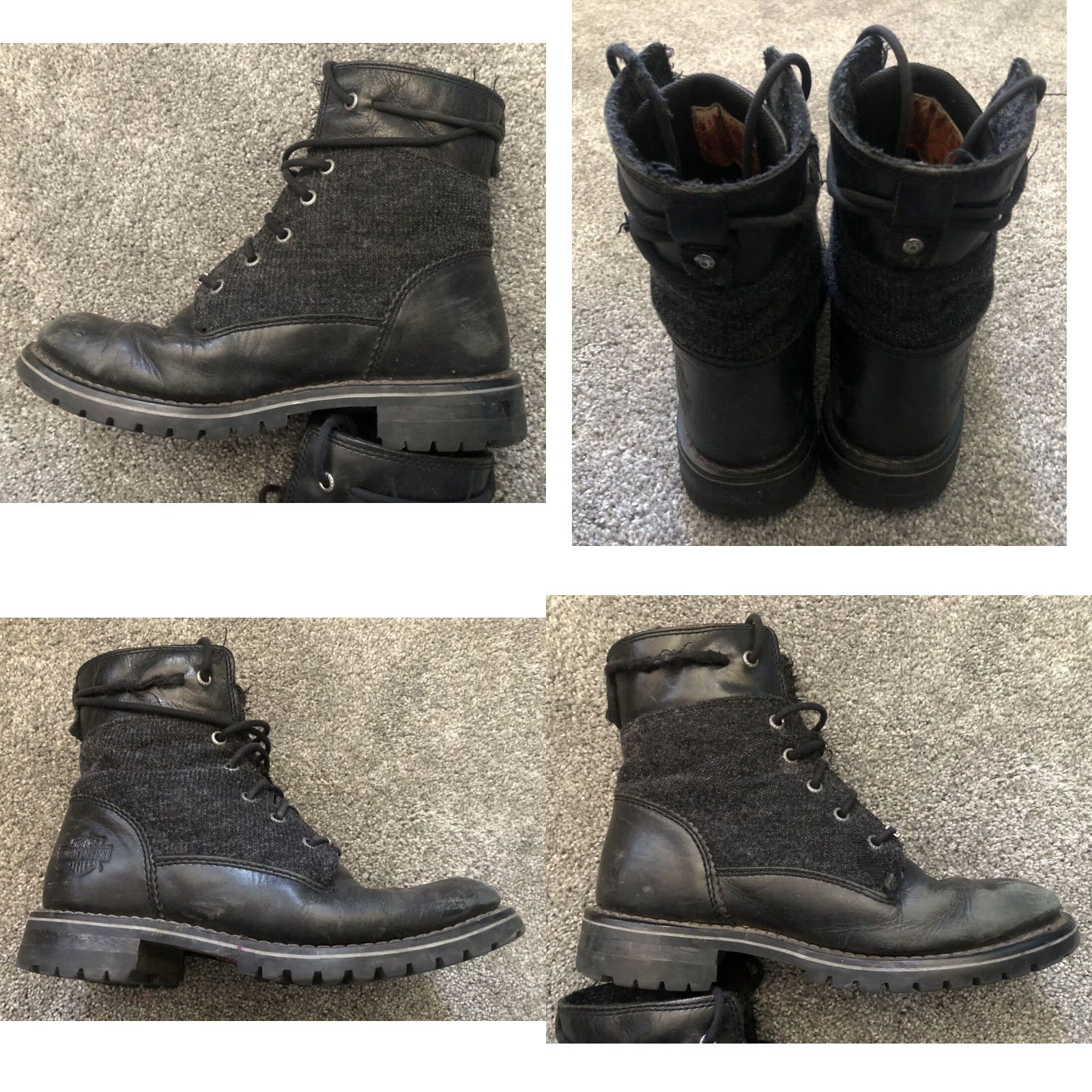 Harley Davidson Harley-Davidson Dana Boots Gray Black Size 8M Womens Boot Fall Spring Summer Winter Casual Workwear 39 EU 6 UK 8 US Size US 6 / IT 36 - 8 Thumbnail