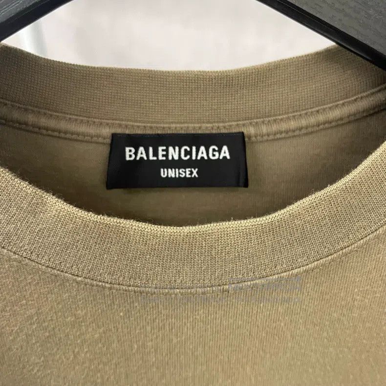 Balenciaga Balenciaga Logo Embroidered Olive Green Short Sleeve Size US M / EU 48-50 / 2 - 3 Thumbnail
