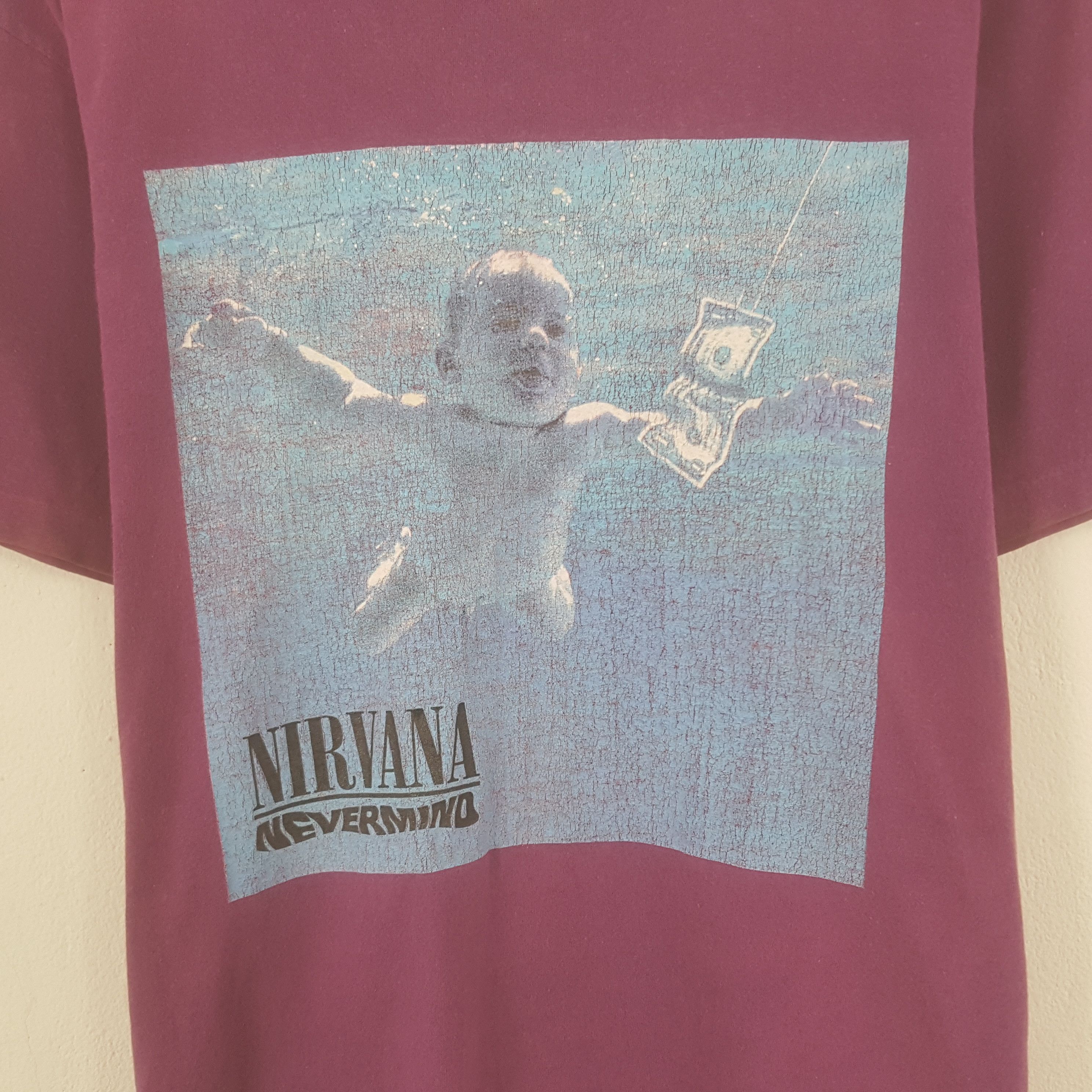 Band Tees × Nirvana × Vintage Vintage Nirvana Nevermind American Rock Band Tshirt Size US L / EU 52-54 / 3 - 2 Thumbnail