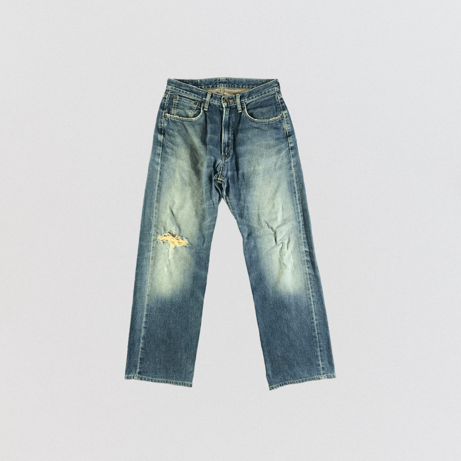 Edwin Vintage Blue Wash Edwin 505 Selvedge Jeans-JM3671 Size US 31 - 1 Thumbnail