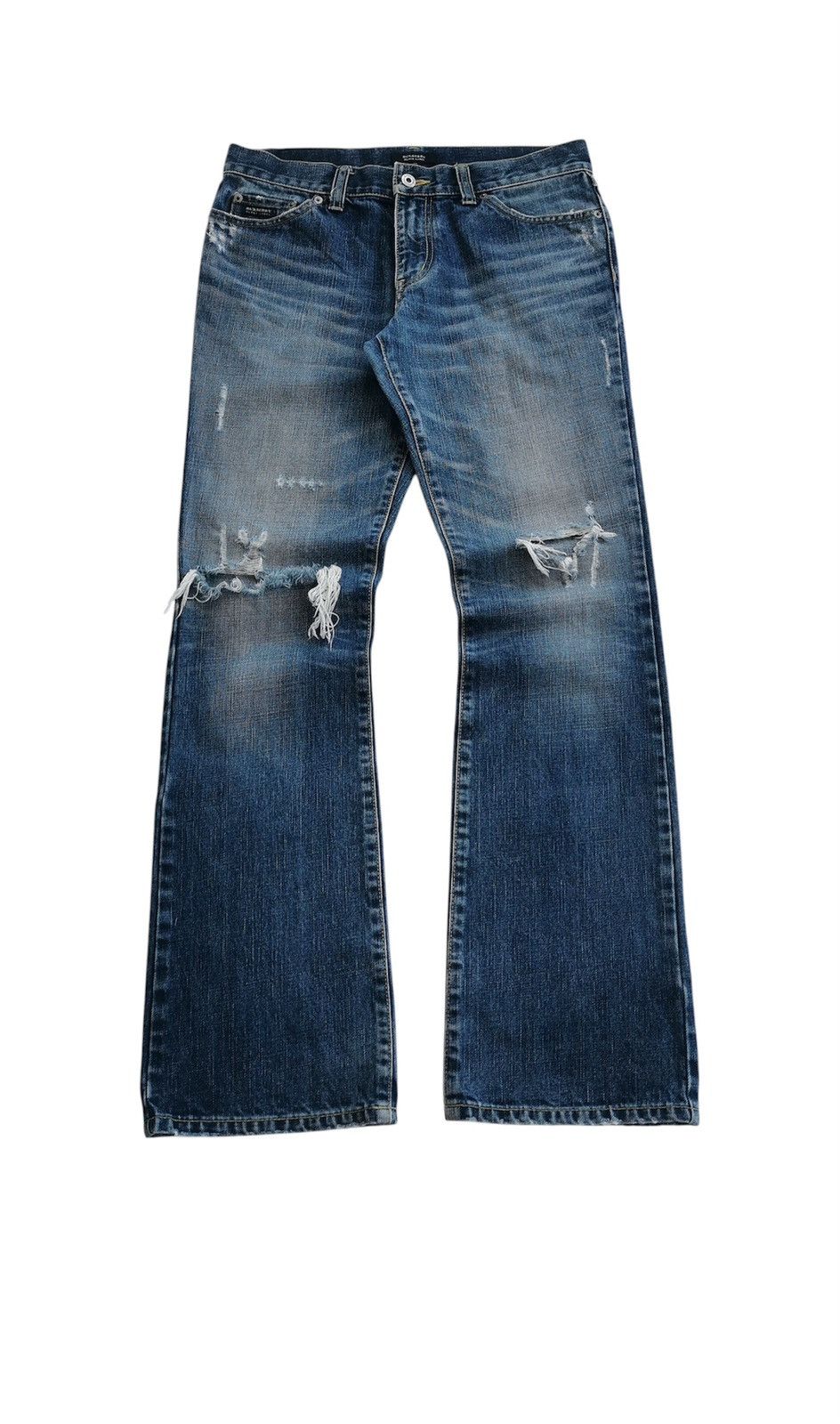 Burberry Bootcut Burberry Distressed Denim Jeans Size US 32 / EU 48 - 1 Thumbnail