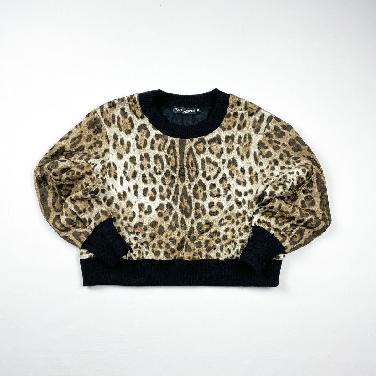 Dolce & Gabbana Dolce & Gabbana Leopard Print Crop Crewneck Size XS / US 0-2 / IT 36-38 - 2 Thumbnail